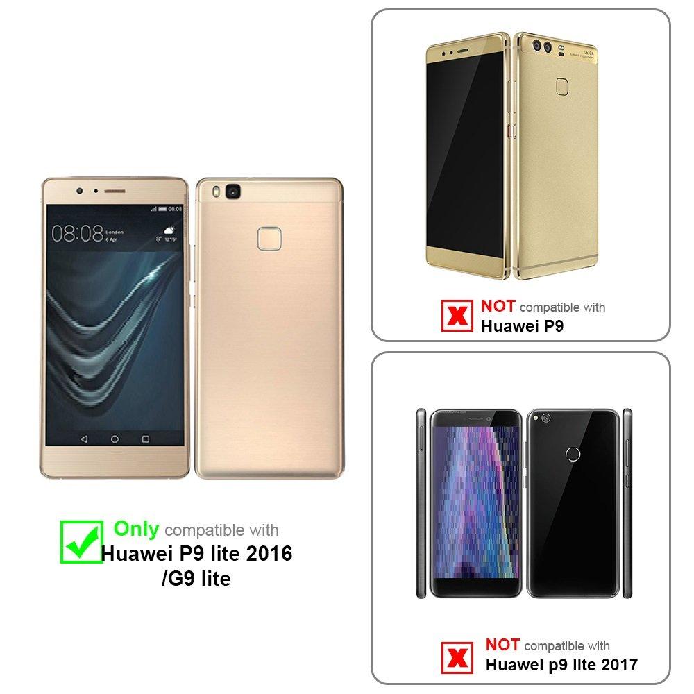 Cadorabo Handy Kette für Huawei P9 LITE 2016 G9 LITE Silikon mit Gold Ringen
