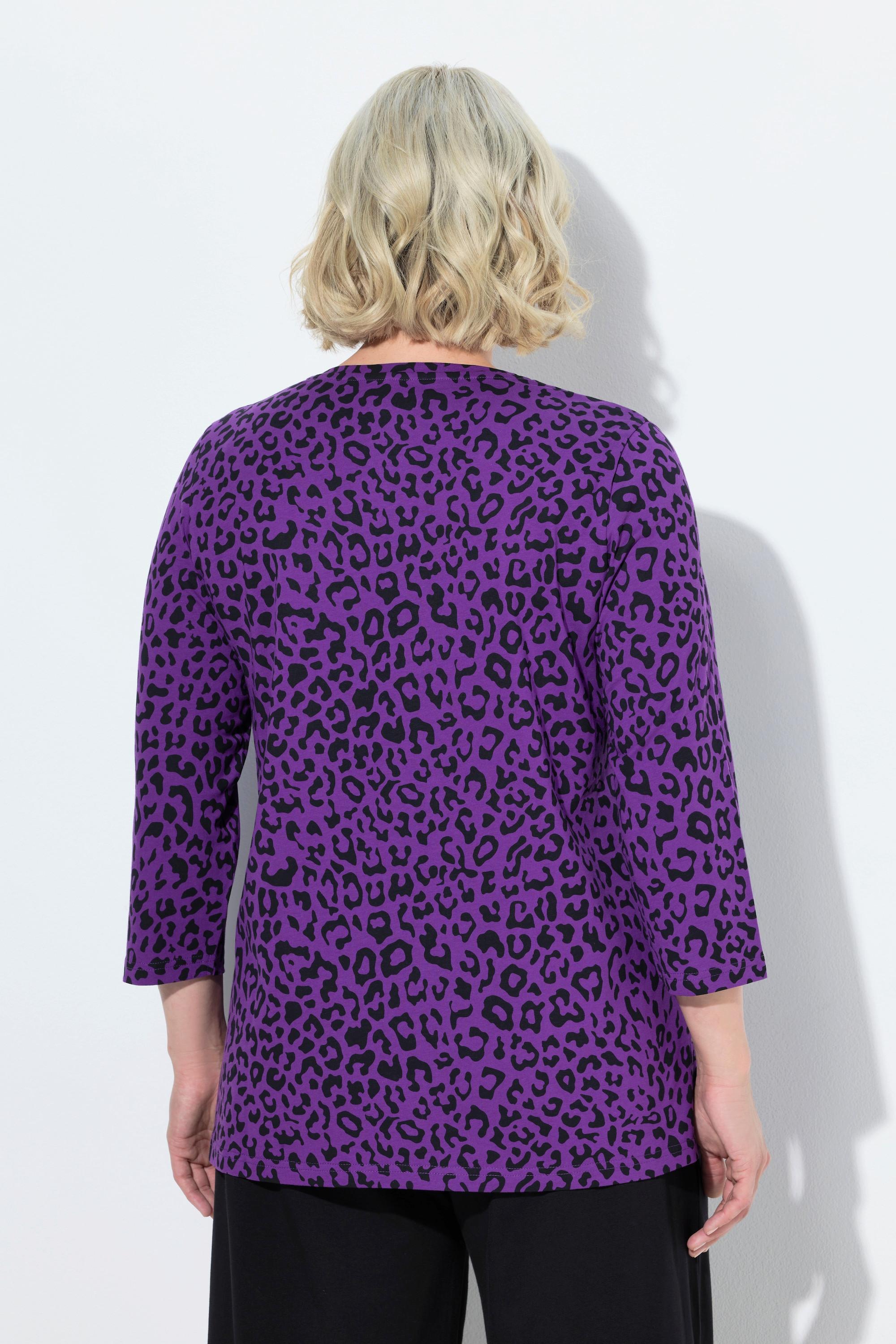 Ulla Popken A-Linie V-Ausschnitt 3/4-Arm T-Shirt