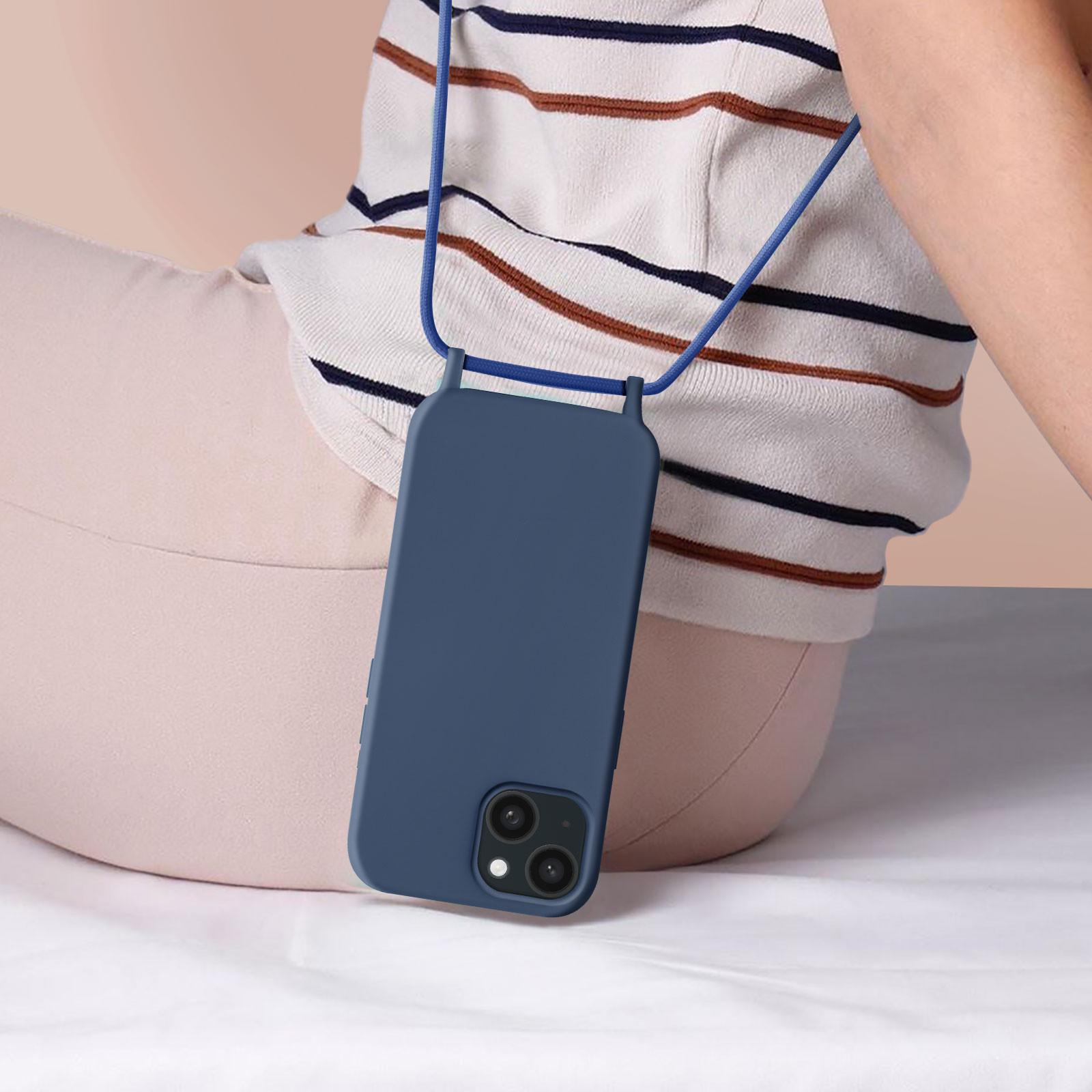 Avizar Kettenhülle iPhone 15 Plus Dunkelblau