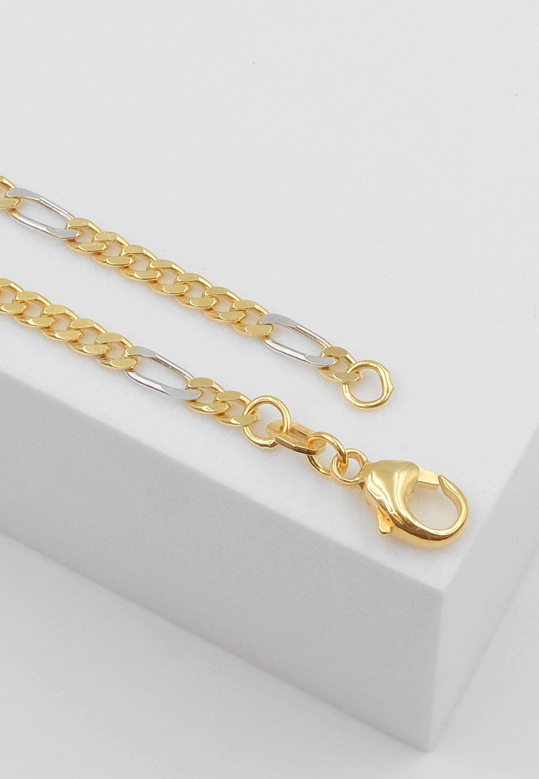 MUAU Schmuck Collier Figaro Bicolor Gelbgold-/Weissgold 750, 2.9mm, 45cm