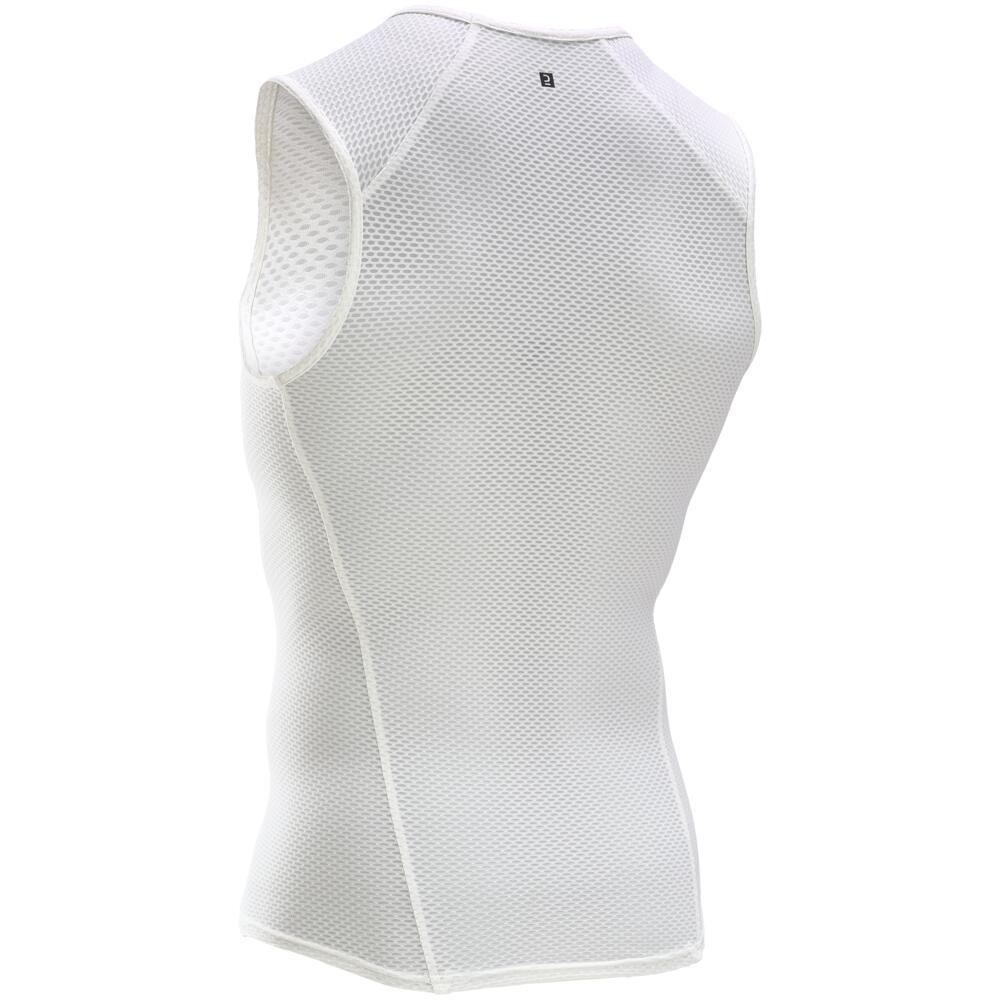 VAN RYSEL Fahrrad Unterwäsche Rennrad RC 500 Funktionsshirt ärmellos Herren weiss