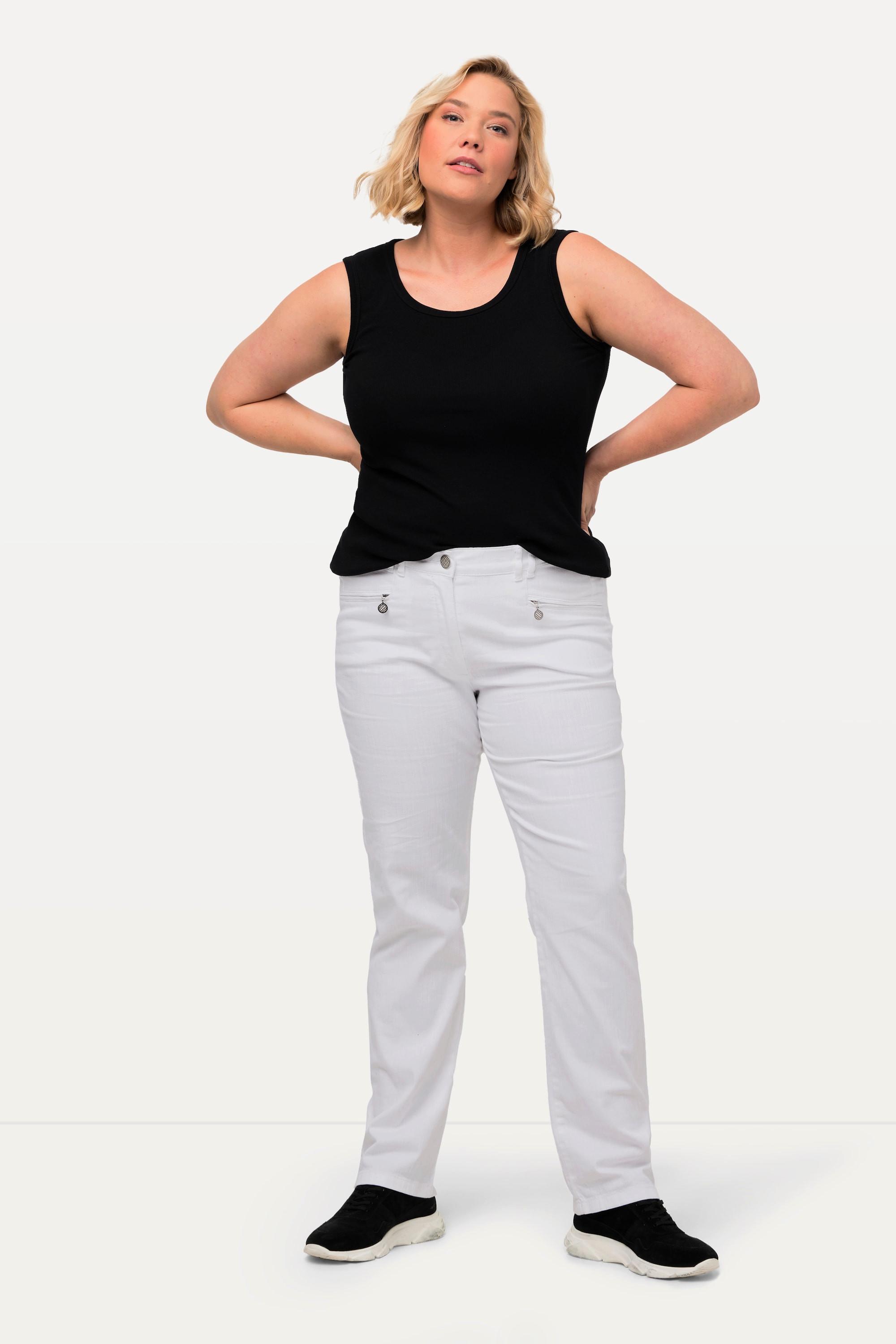 Ulla Popken Mony Tapered Fit Leichte Stretch Sommerhose