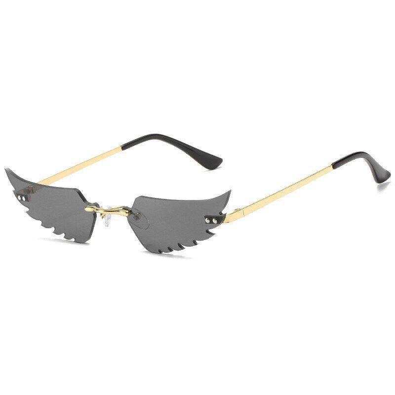 B2X Einzigartige Sonnenbrille – Fires – Schwarz und Gold