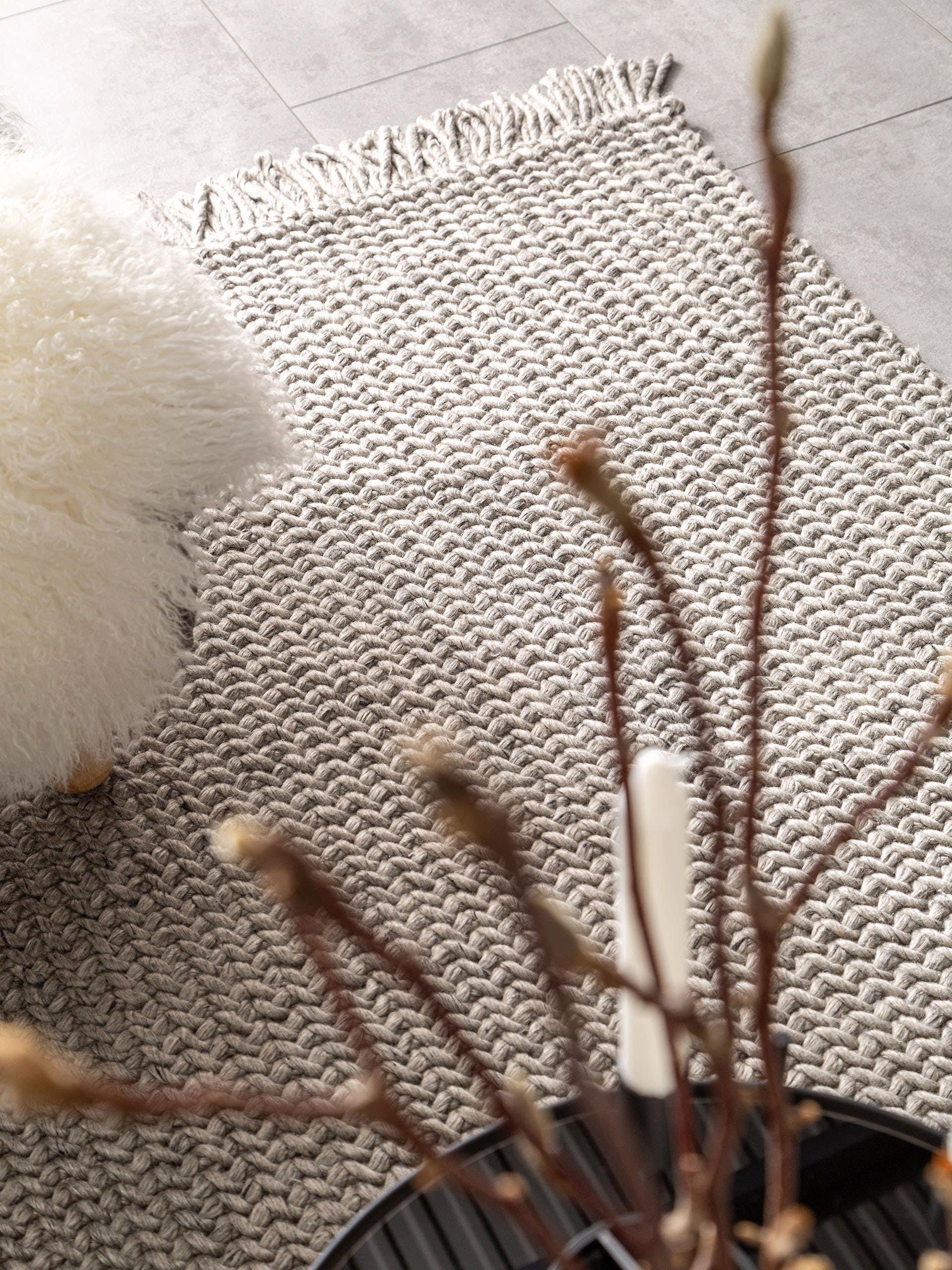 Benuta Wollteppich Velma Grau