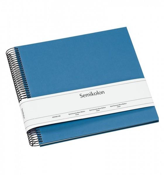 Semikolon Fotoalbum (23 x 24.5 cm Blau, 40 cremeweisse Seiten)