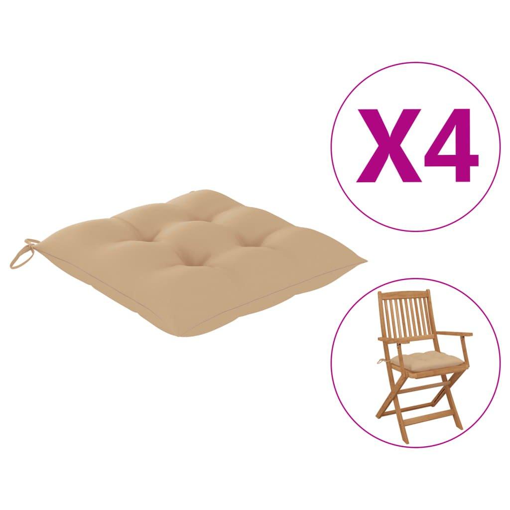 VidaXL Stuhlkissen 4 Stk. 40x40x7 cm Stoff