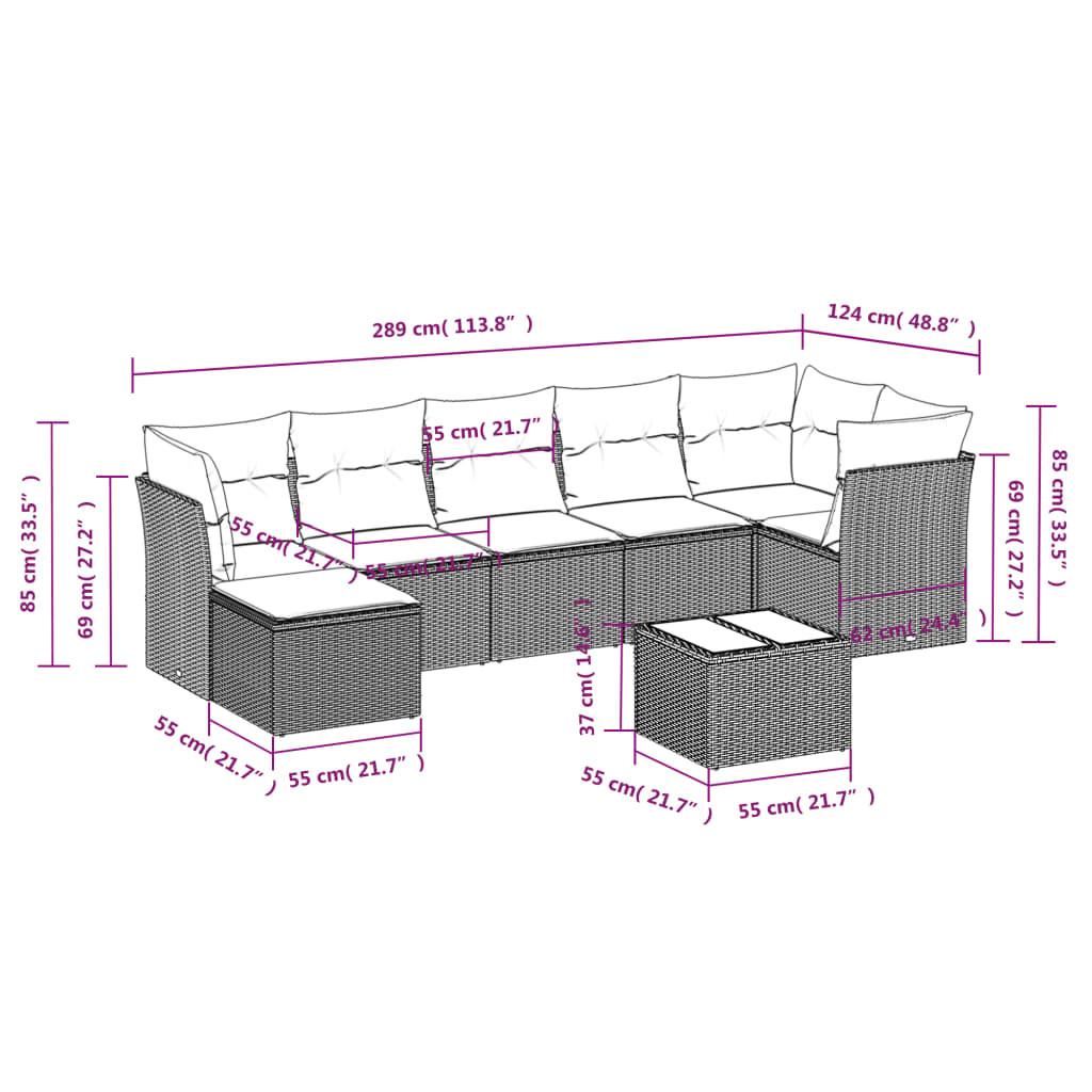 VidaXL Garten sofagarnitur poly-rattan