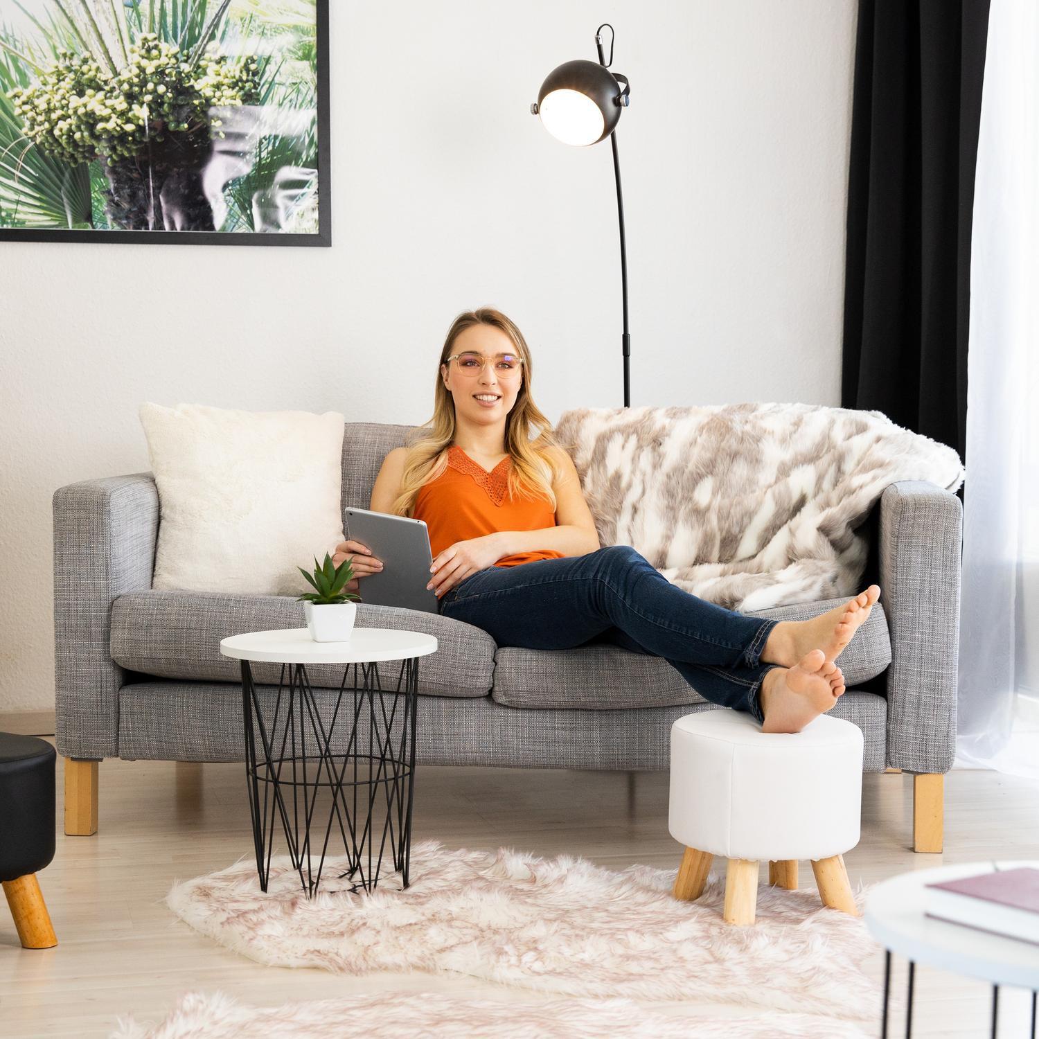 Northix Hocker aus Kunstleder