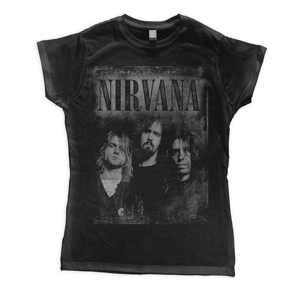 Nirvana Gesichter Grafikdruck T-Shirt