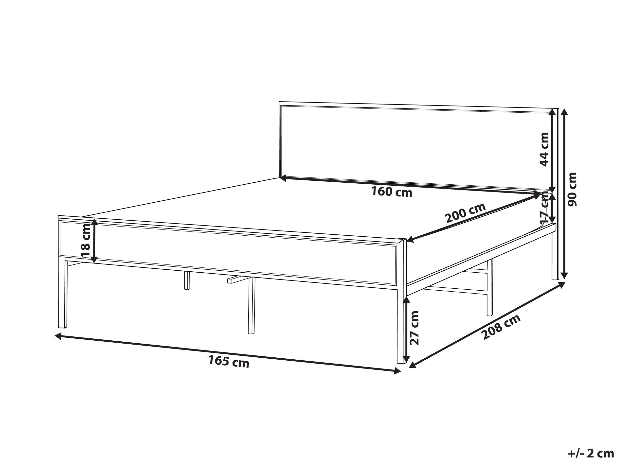 Beliani Bett mit Lattenrost aus Eisen Modern AVANTON
