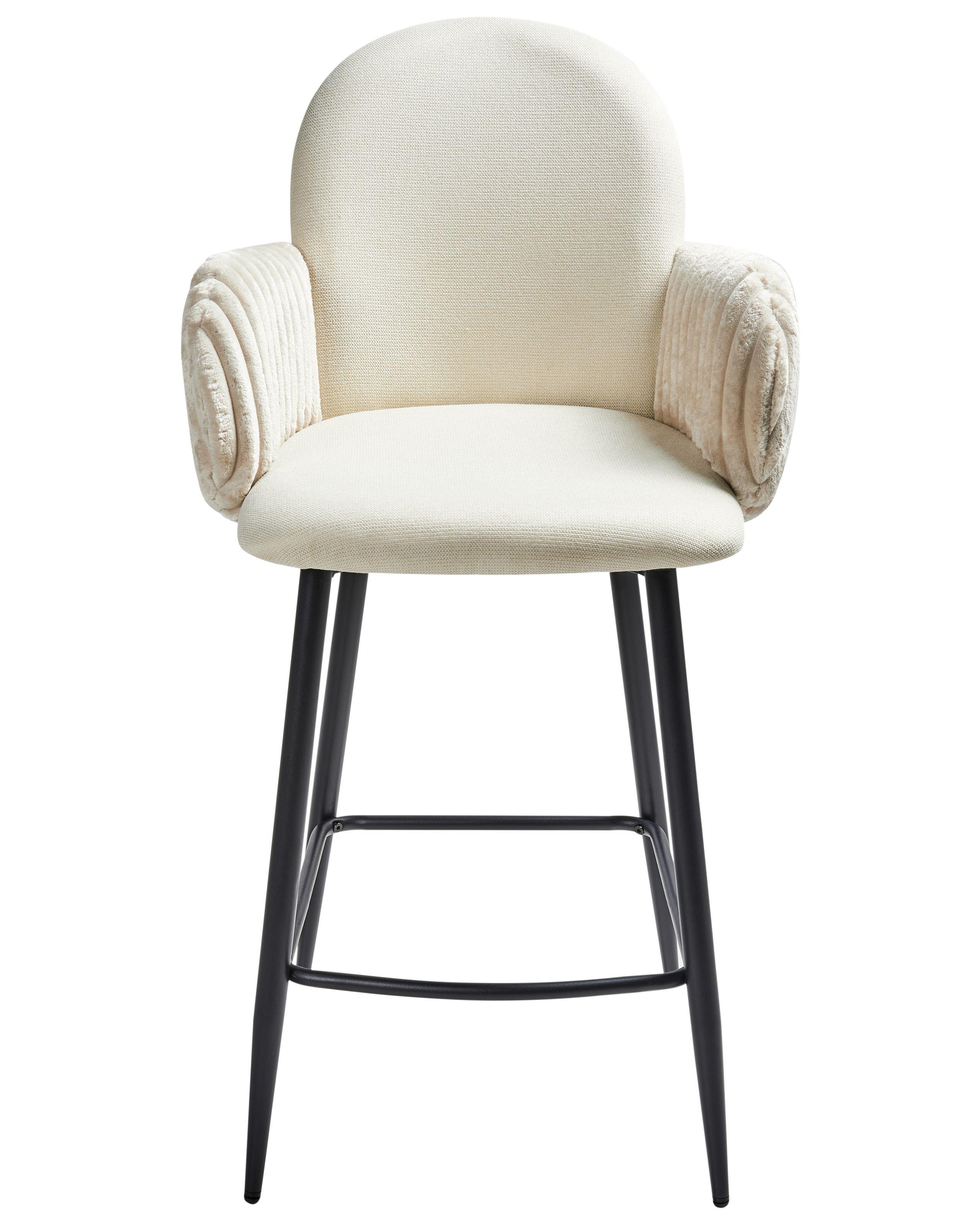 Beliani Set mit 2 Barstühlen aus Polyester Retro AMITY