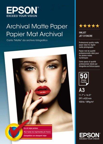 EPSON EPSON Archival Matt Paper A3 S041344 InkJet 189g 50 Blatt