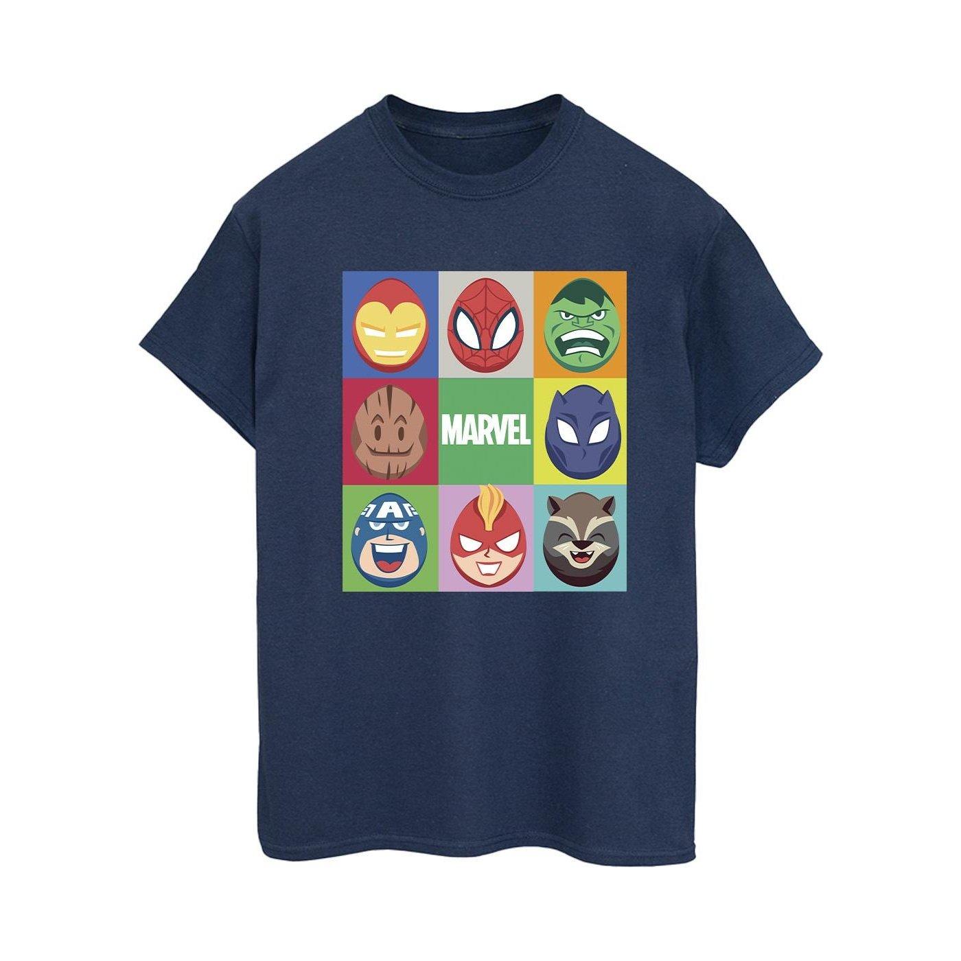 MARVEL Character Faces Print T-Shirt