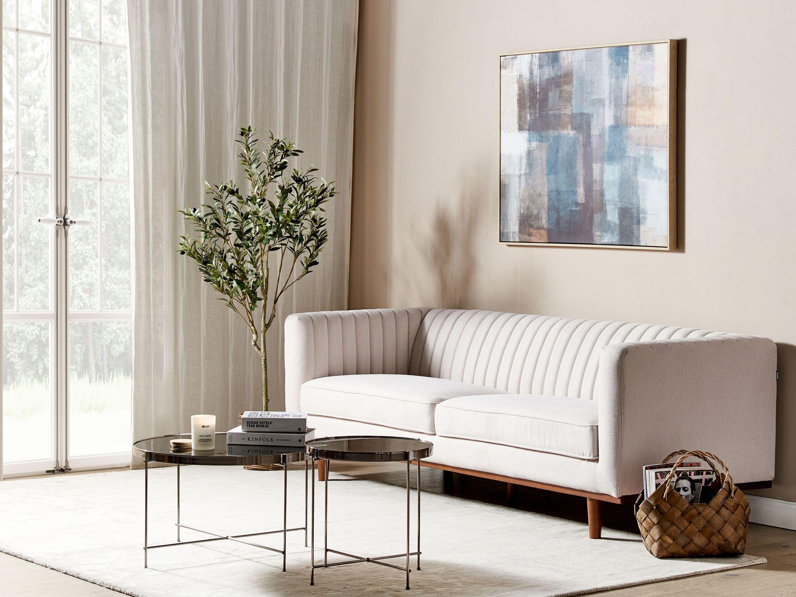 Beliani 3 Sitzer Sofa aus Polyester Modern SKAULE