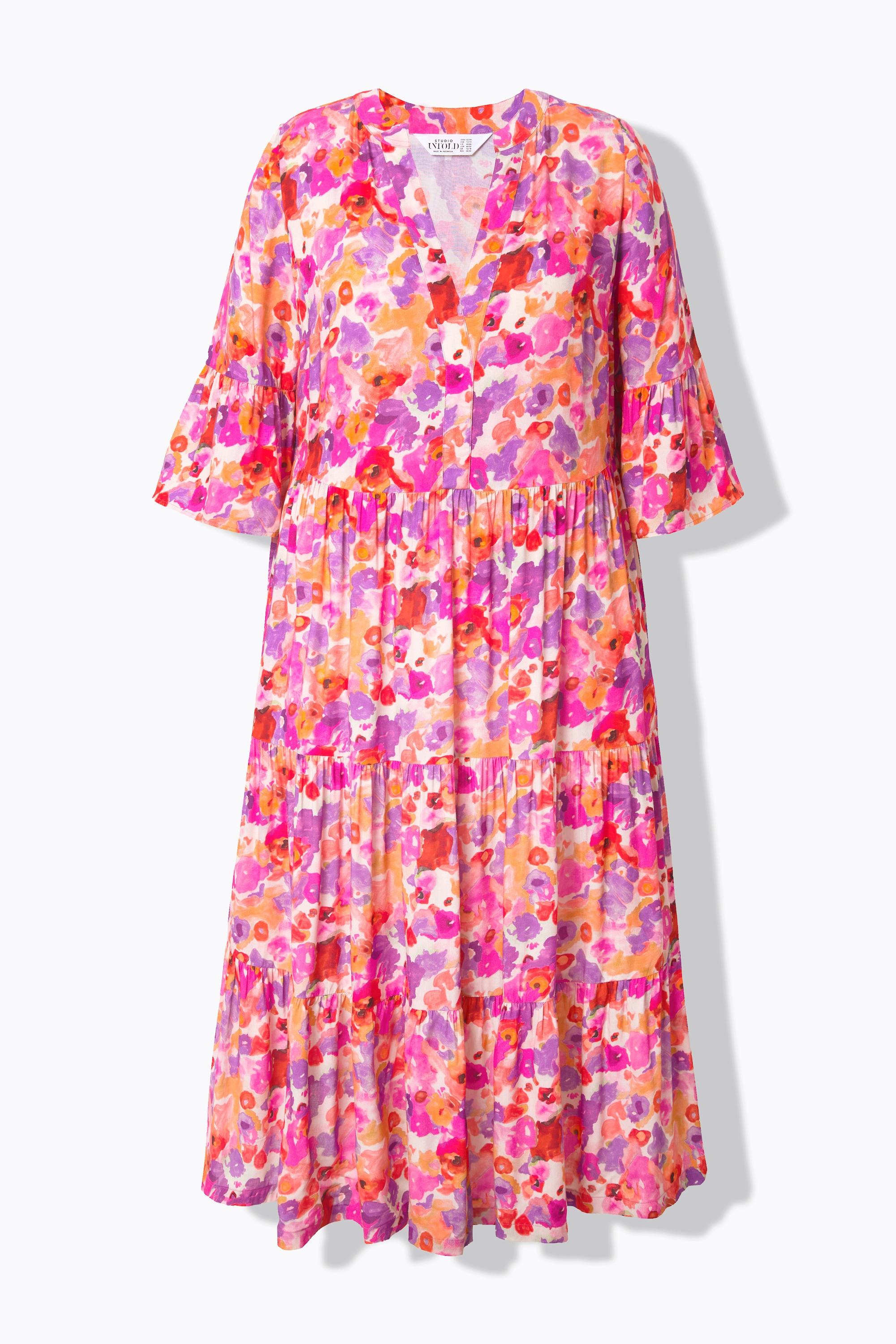 Studio Untold Maxikleid Flower-Print Volants