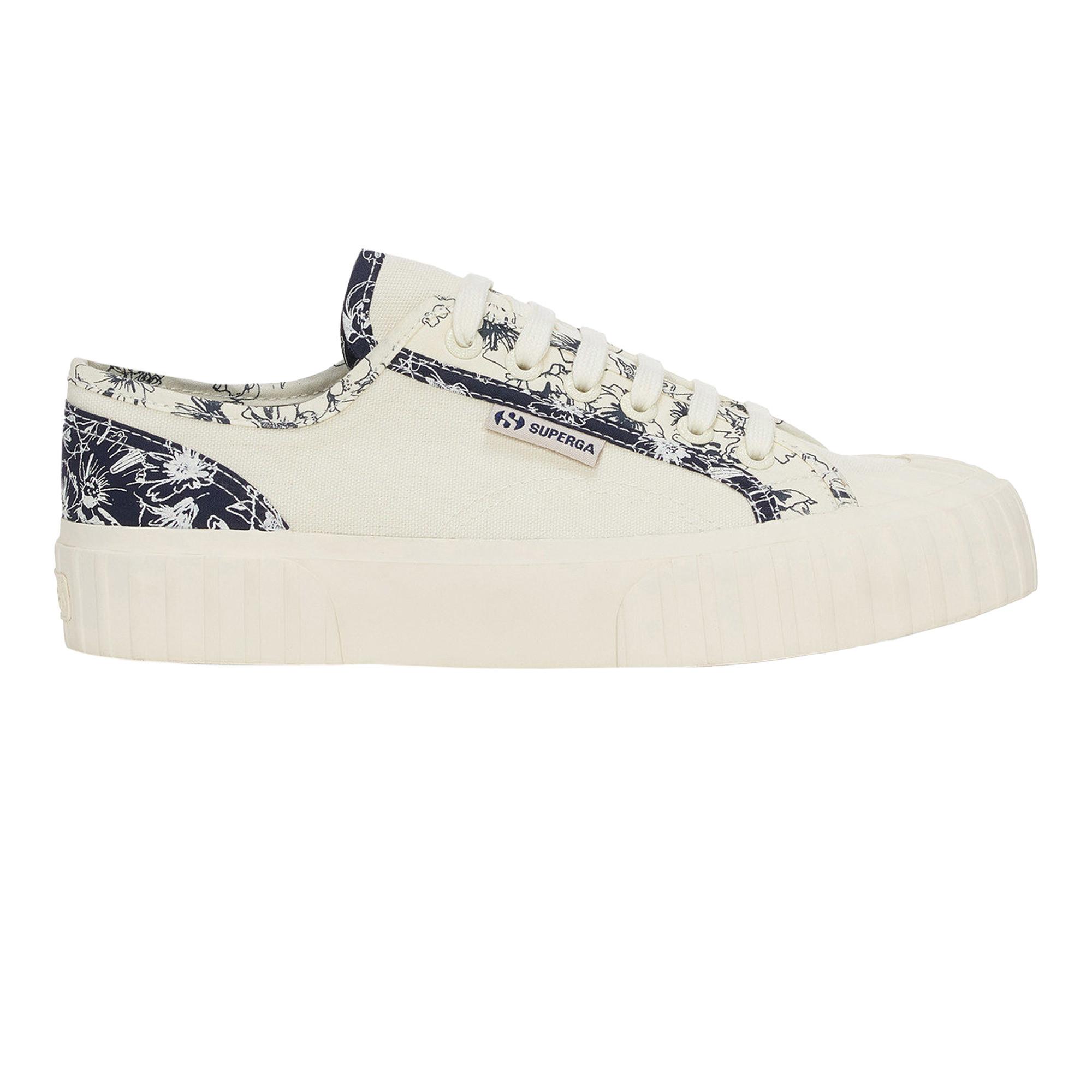 SUPERGA Sneaker 2630, Gestreifte gezeichnete Blumen