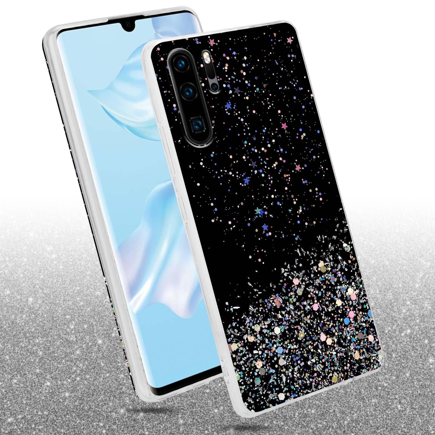 Cadorabo Hülle für Huawei P30 PRO TPU Silikon mit funkelnden Glitter