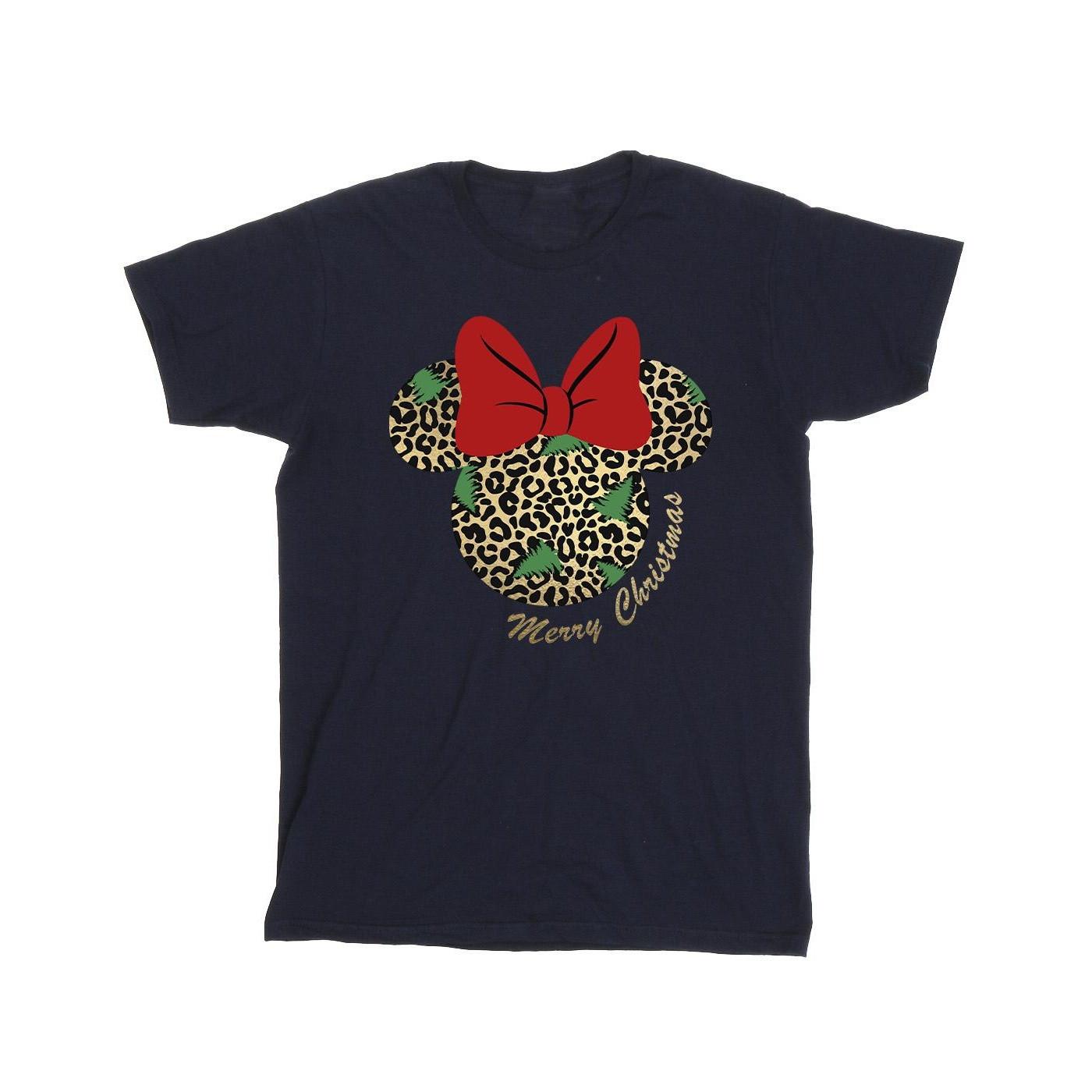Disney Christmas Leopard Print T-Shirt