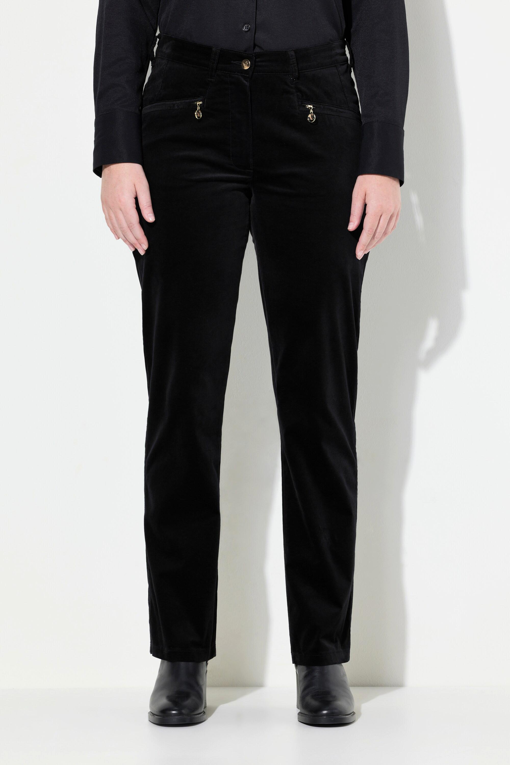 Ulla Popken Mony Samthose konisches Bein Komfortbund Stretch