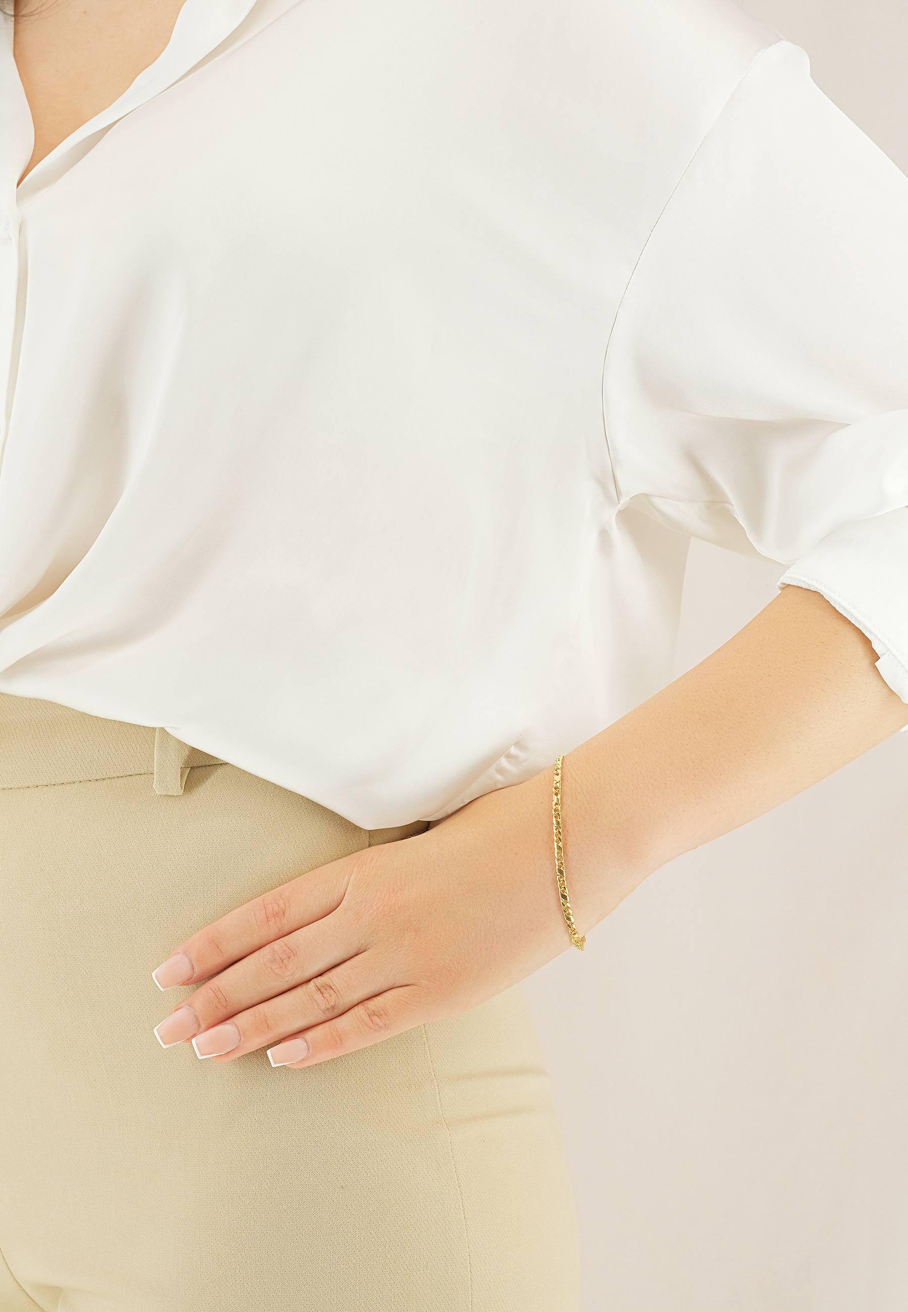 MUAU Schmuck Bracelet 8er-Kette Gelbgold 750, 3.2mm, 19cm