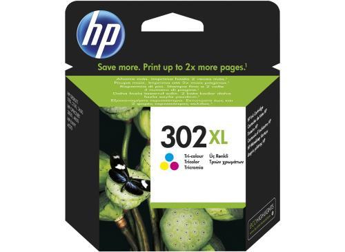 Hewlett-Packard HP 302XL - 8 ml - Hohe Ergiebigkeit - Farbe (Cyan, Magenta, Gelb) - original - Tintenpatrone - für Deskjet 11XX, 21XX, 36XX; Envy 451X, 452X; Officejet 38XX, 46XX, 52XX