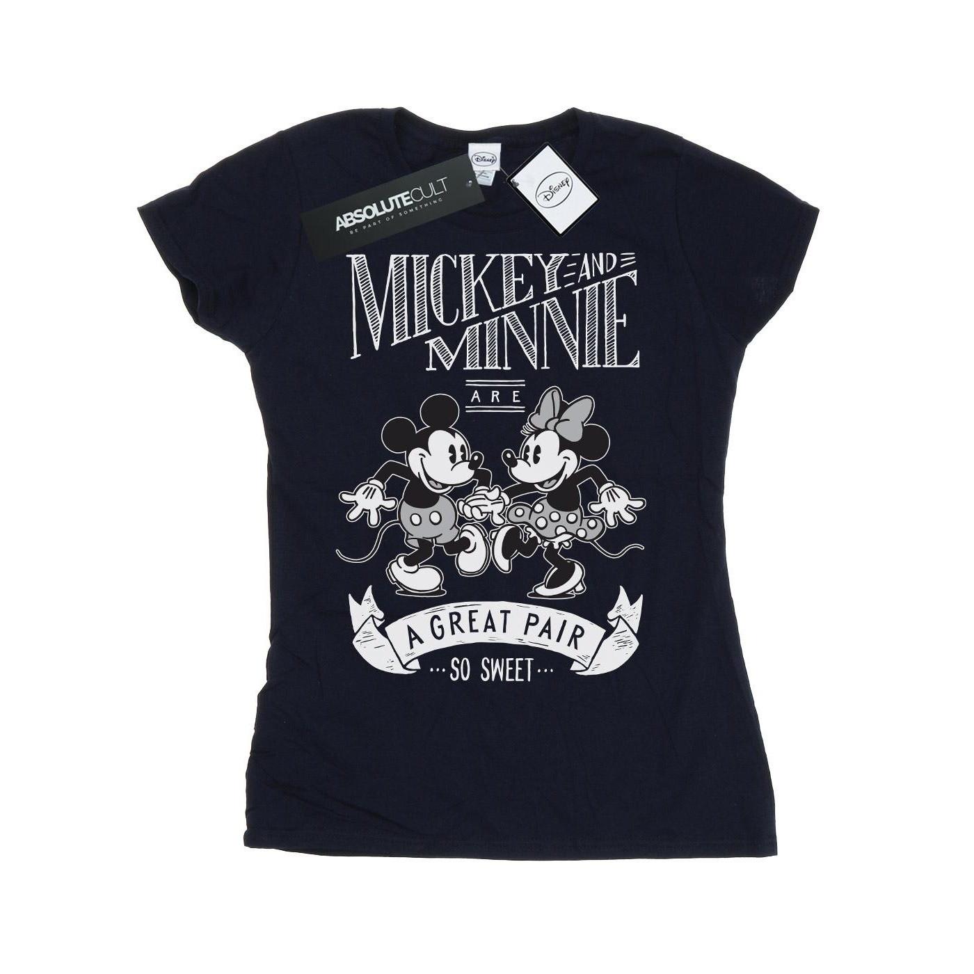 Disney Mickey und Minnie Maus Grafikdruck T-Shirt