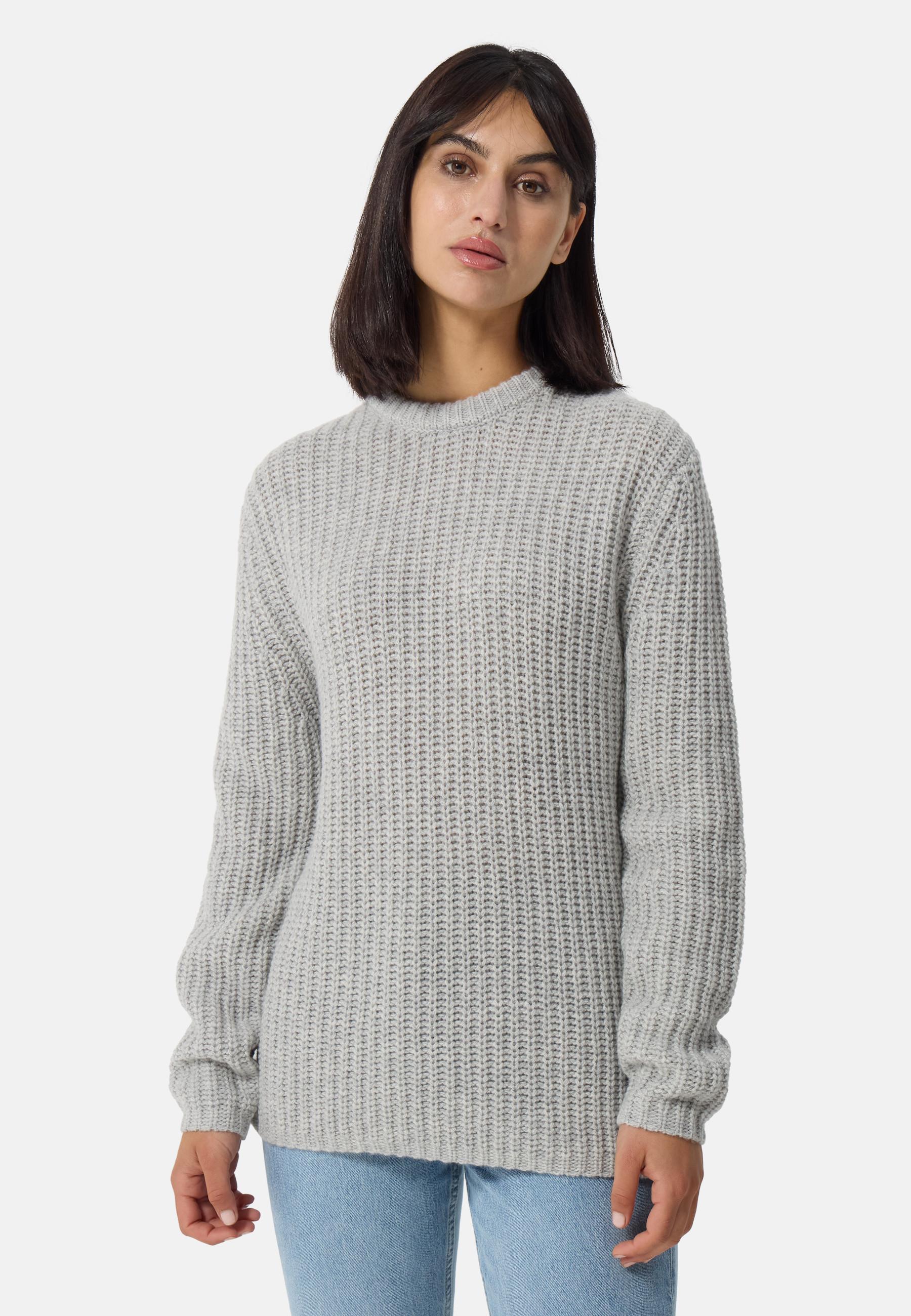 CASH-MERE.CH Grobgestrickter Wolle Kaschmir Rundhals Pullover