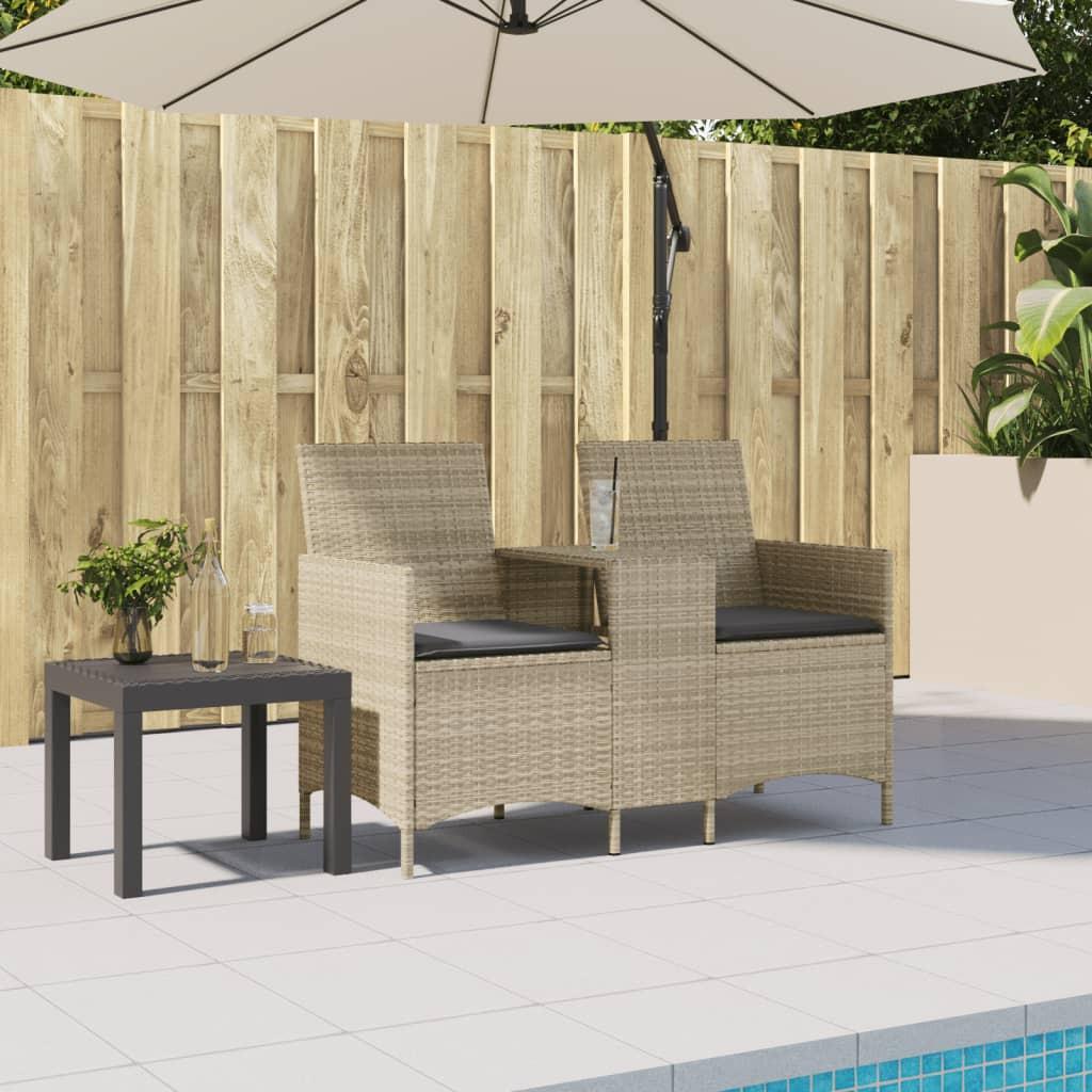 VidaXL Gartensofa poly-rattan