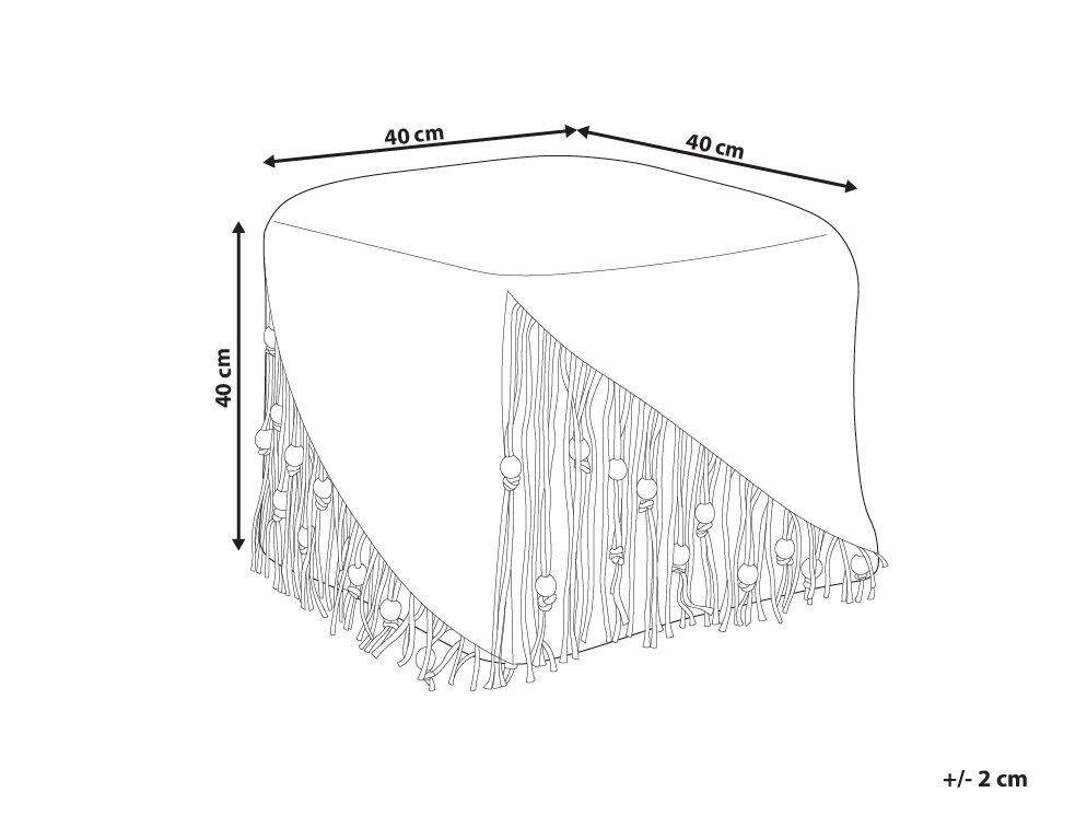 Beliani Pouf aus Baumwolle Boho DANDAI