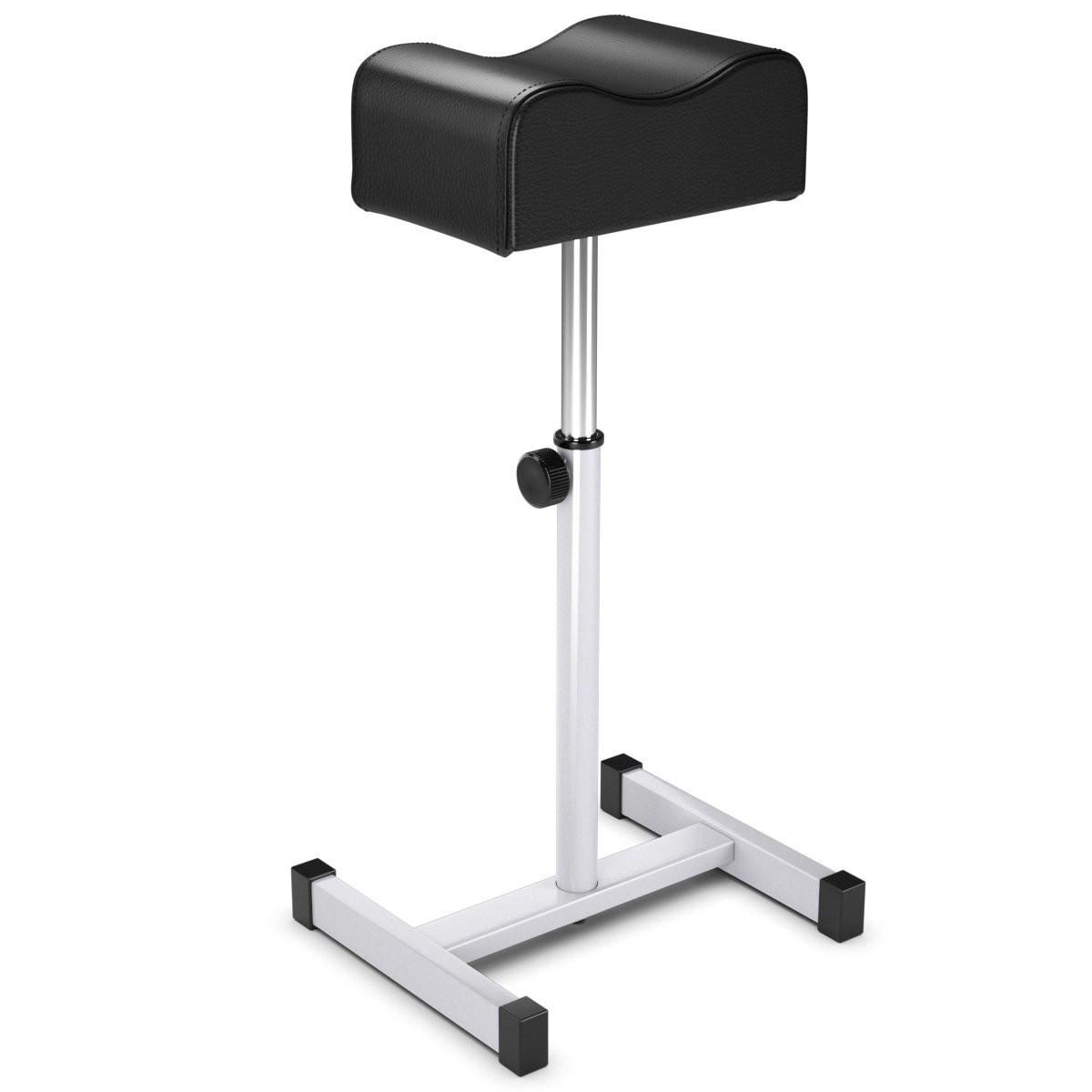 B2X Pediküre Hocker mit Verstellbarer Sitzhöhe Fußhocker für Nagelpflege in Salons Spa Schwarz