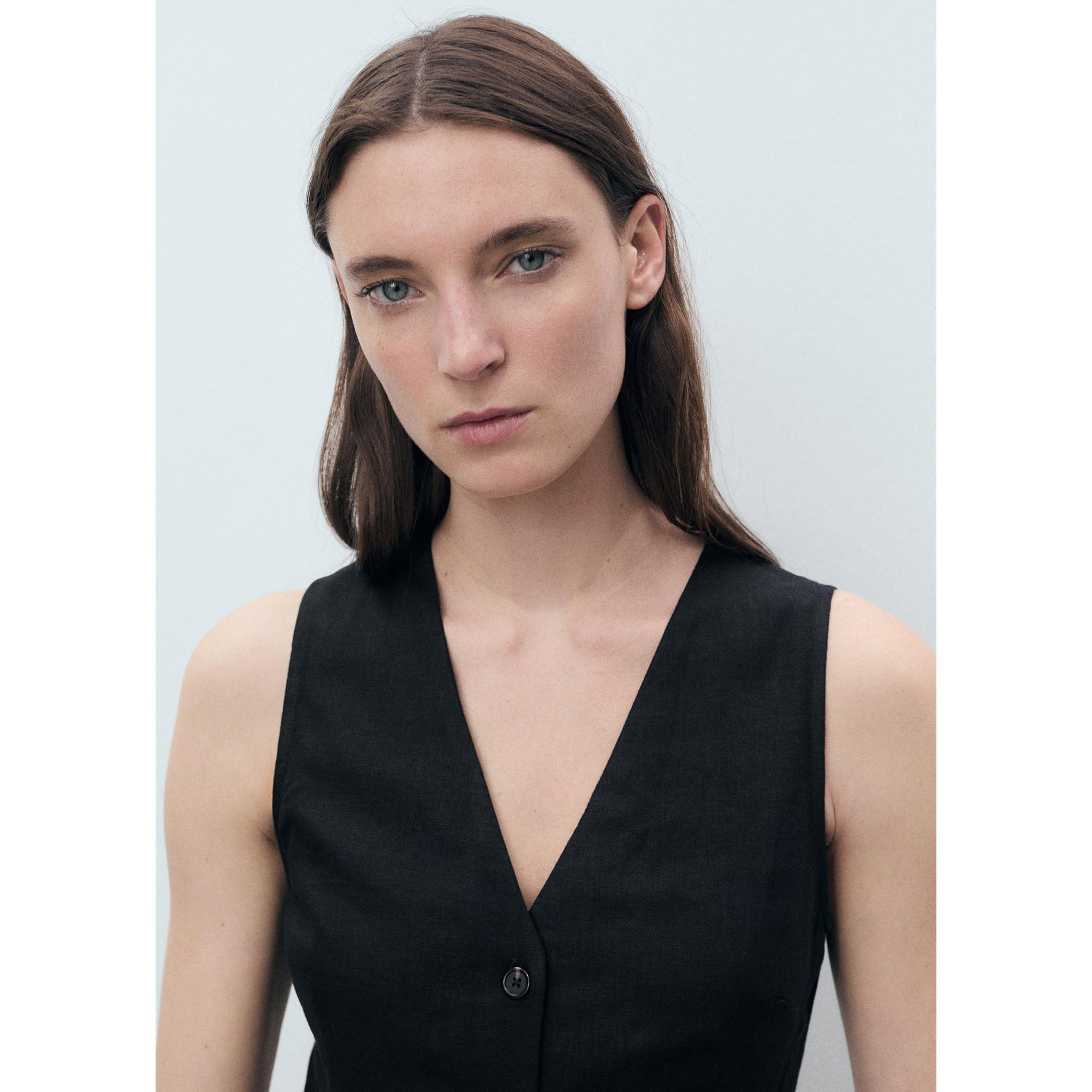 MANGO Zamore Ärmelloses Midikleid