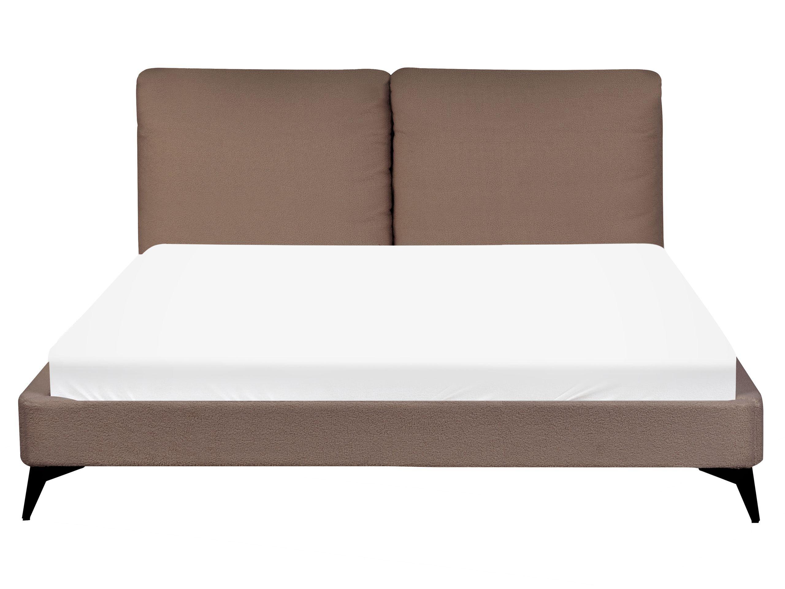 Beliani Bett mit Lattenrost aus Bouclé Skandinavisch MELLE