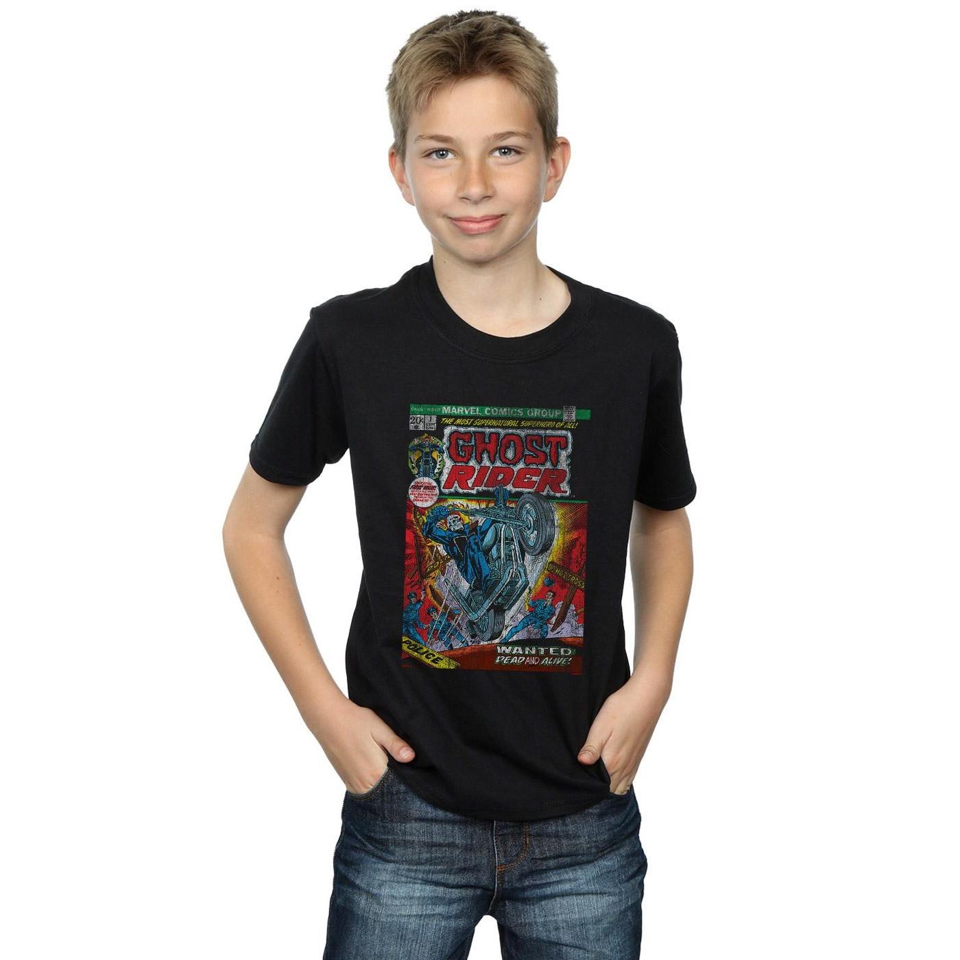 MARVEL Ghost Rider Distressed Comic Cover TShirt