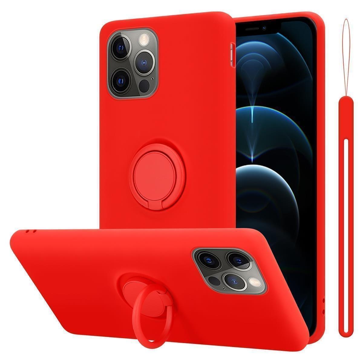 Cadorabo Hülle für Apple iPhone 12 PRO MAX TPU Silikon mit Ring Liquid
