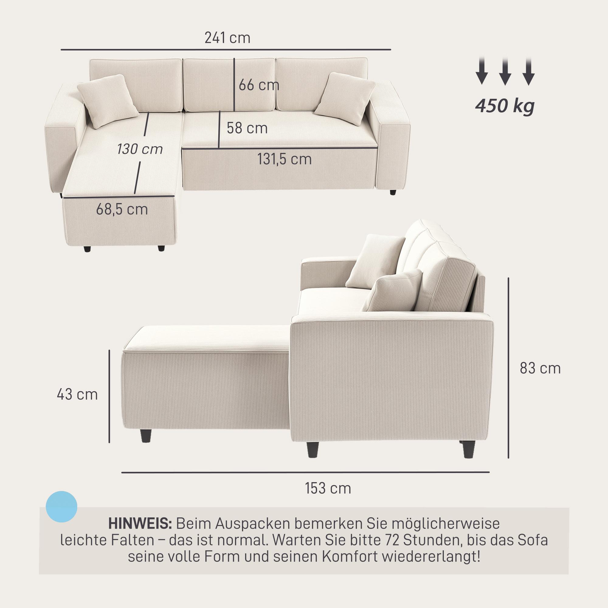 HOMCOM Ecksofa