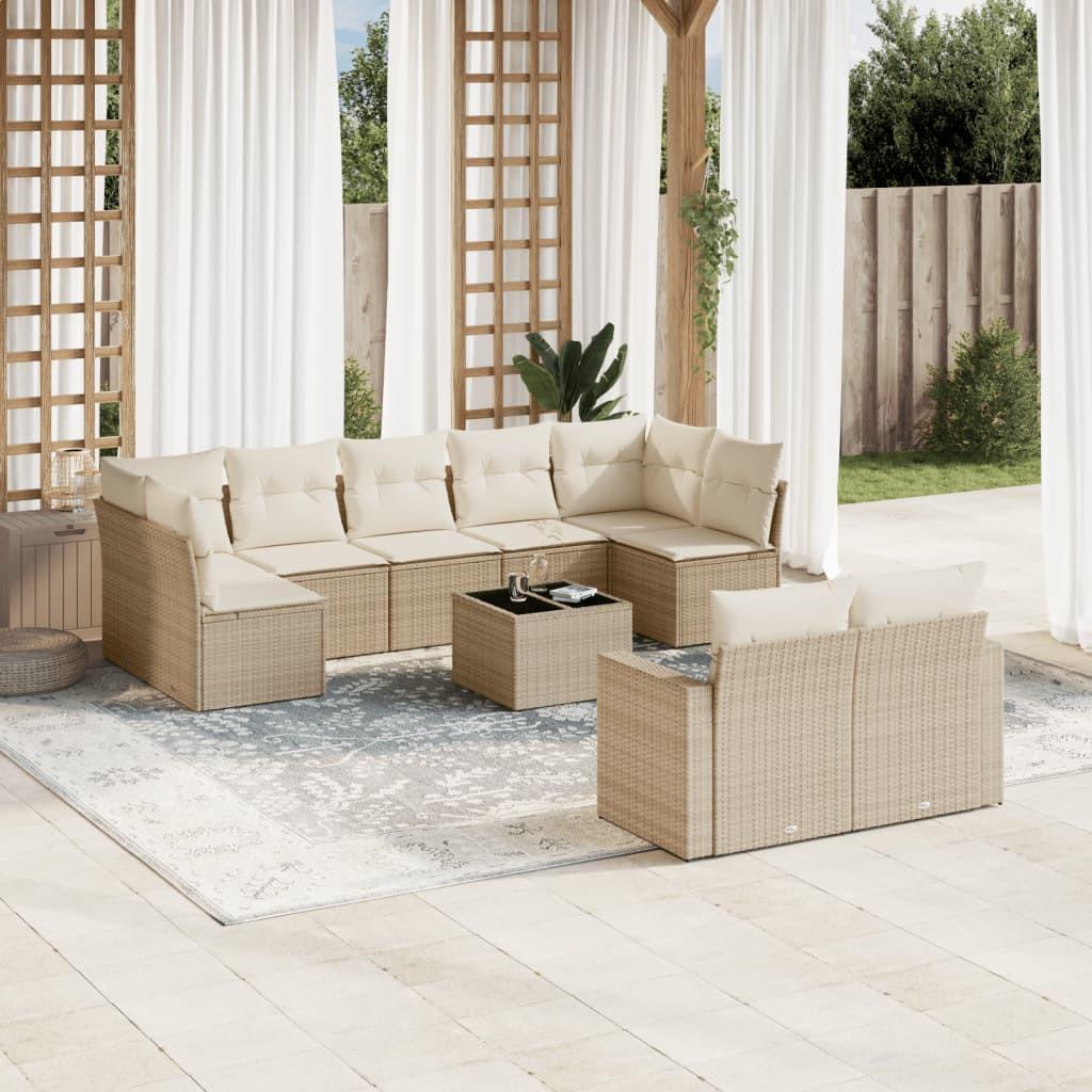VidaXL Garten sofagarnitur poly-rattan