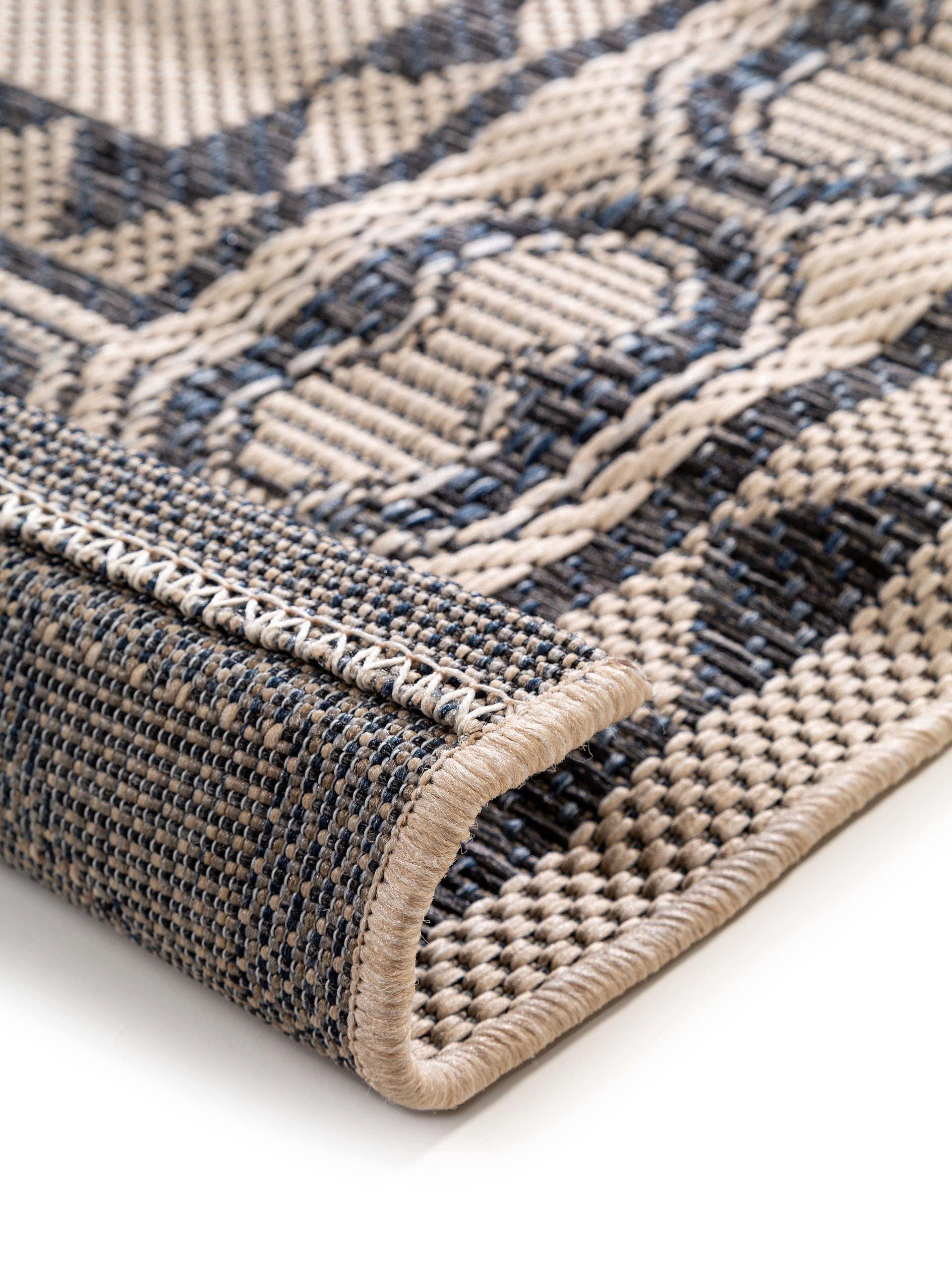 Benuta In- & Outdoor-Teppich River BeigeBlau