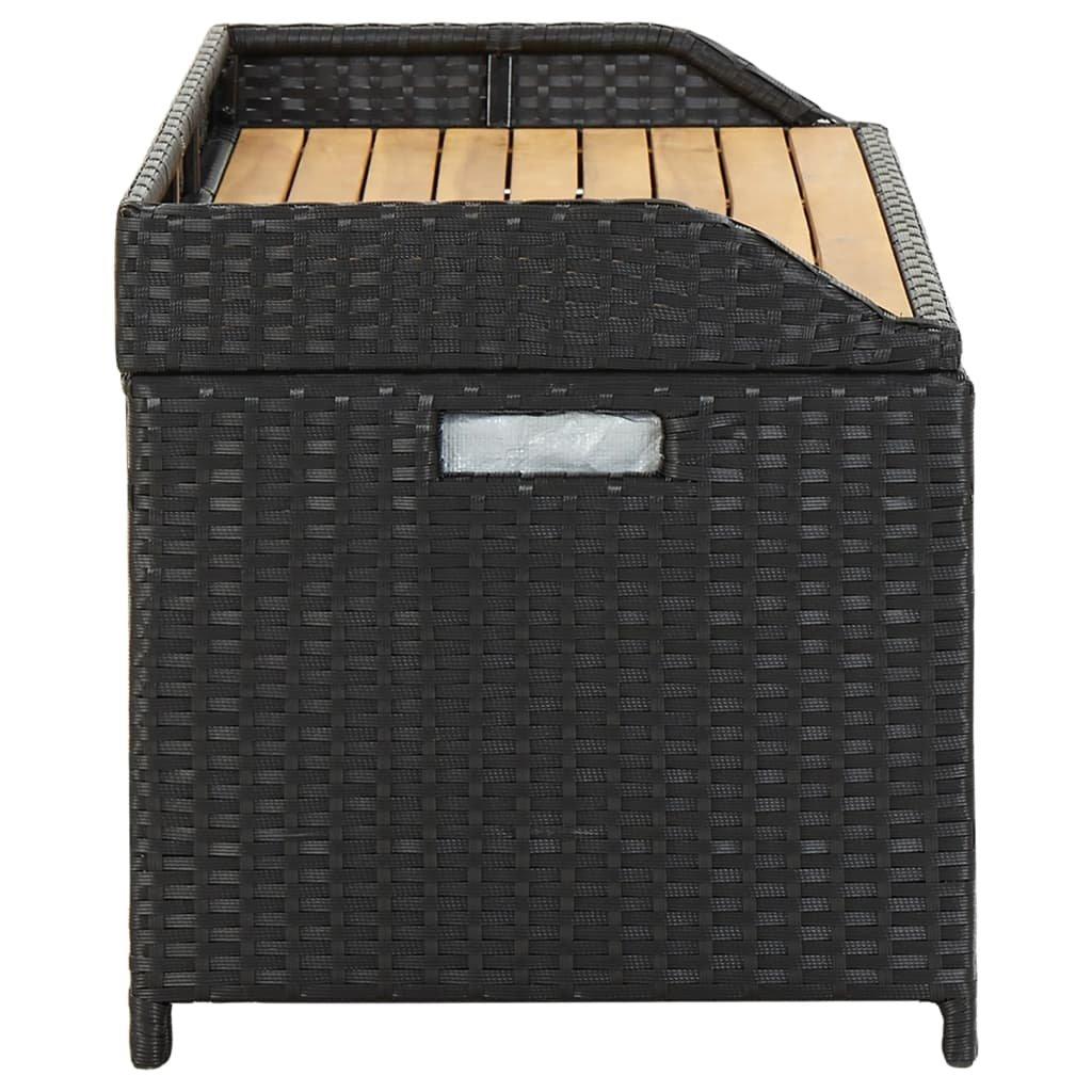 VidaXL Aufbewahrungsbank poly-rattan