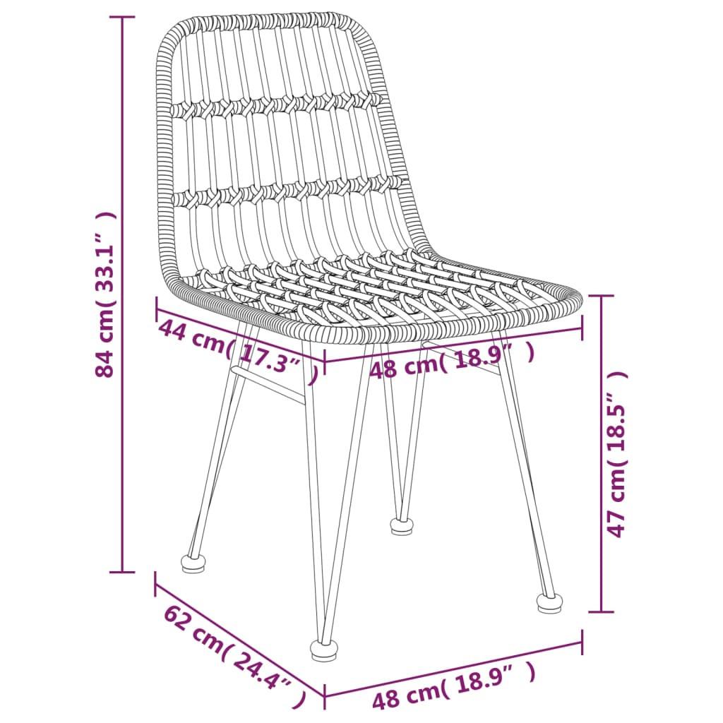 VidaXL Garten essgruppe poly-rattan