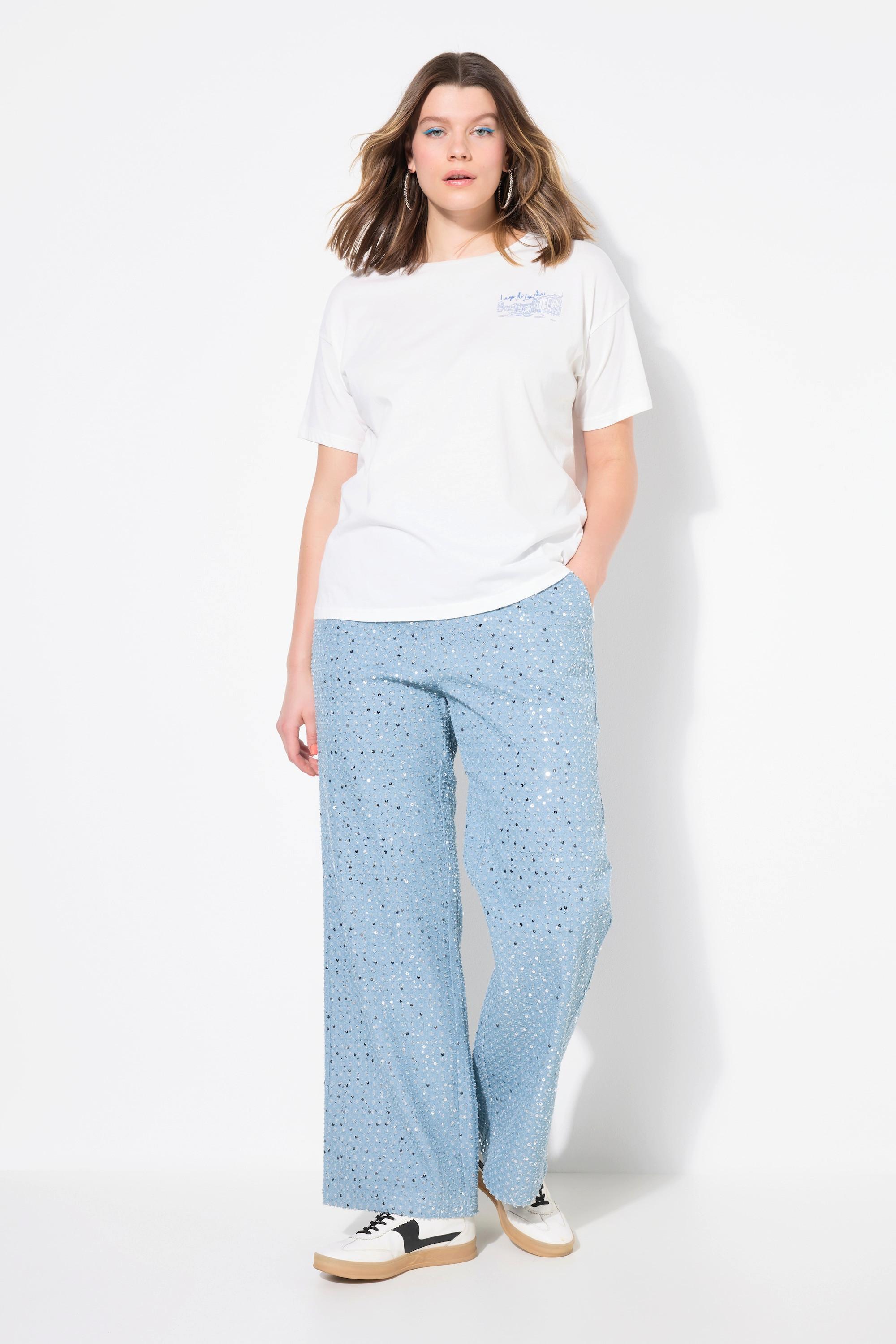 Studio Untold Jeans Wide Legs Pailletten