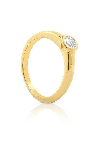 MUAU Schmuck Solitaire Ring Diamant 0.30ct. Gelbgold 750