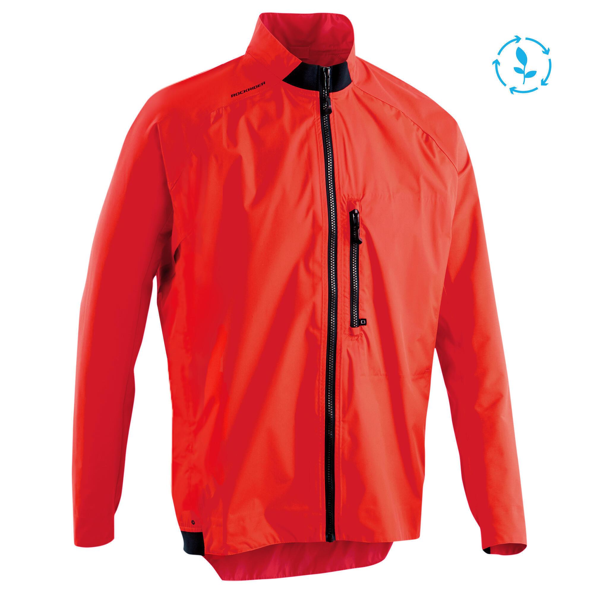 ROCKRIDER Fahrrad Regenjacke MTB ST 500 rot