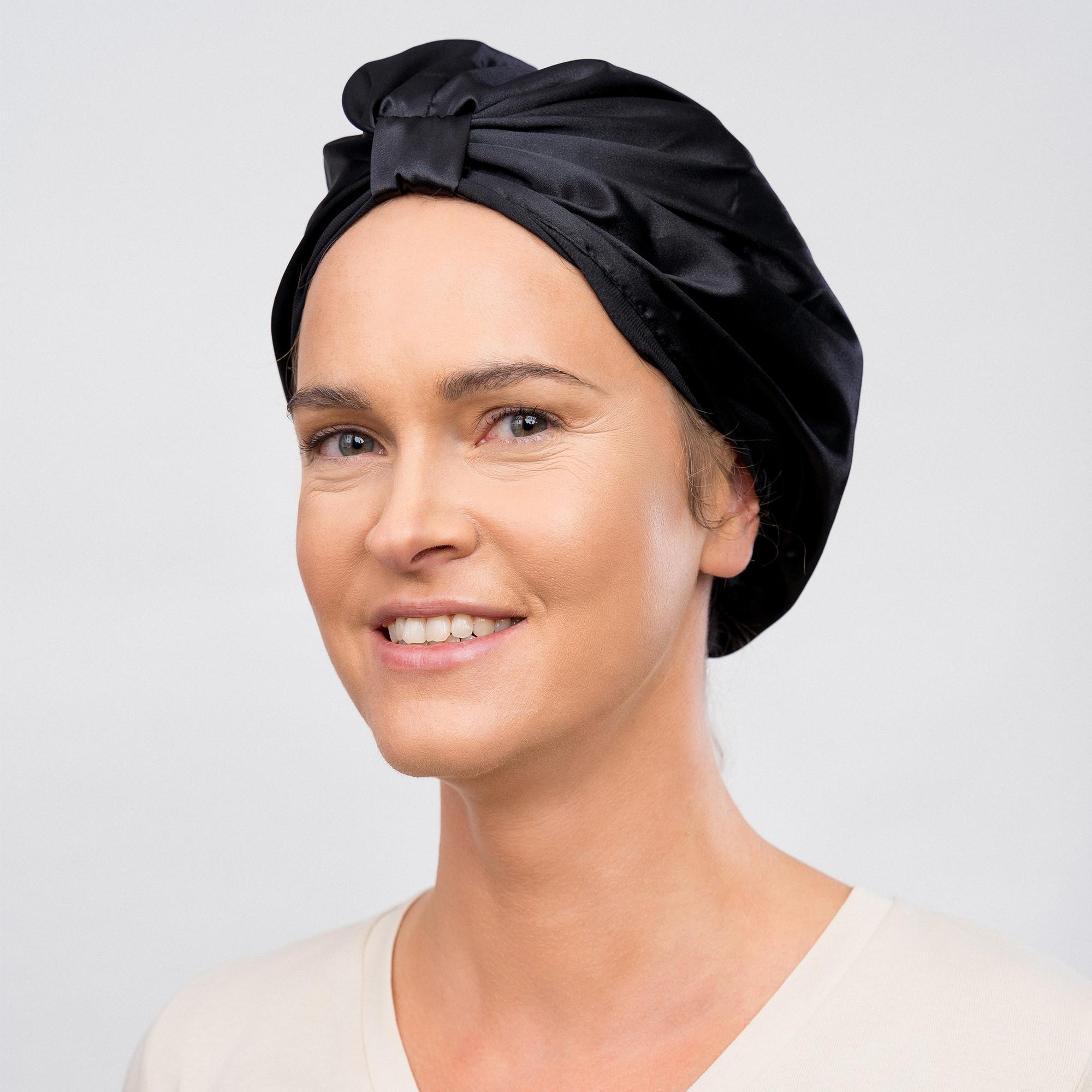 GLOV Glov Satin Hair Bonnet Black Anti-frizz Satin-Haube