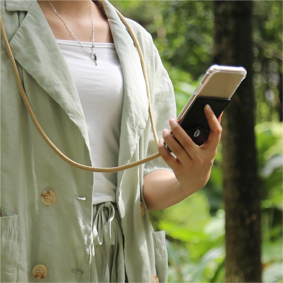 Cadorabo Handy Kette für Samsung Galaxy S21 ULTRA Silikon mit Silbernen Ringen