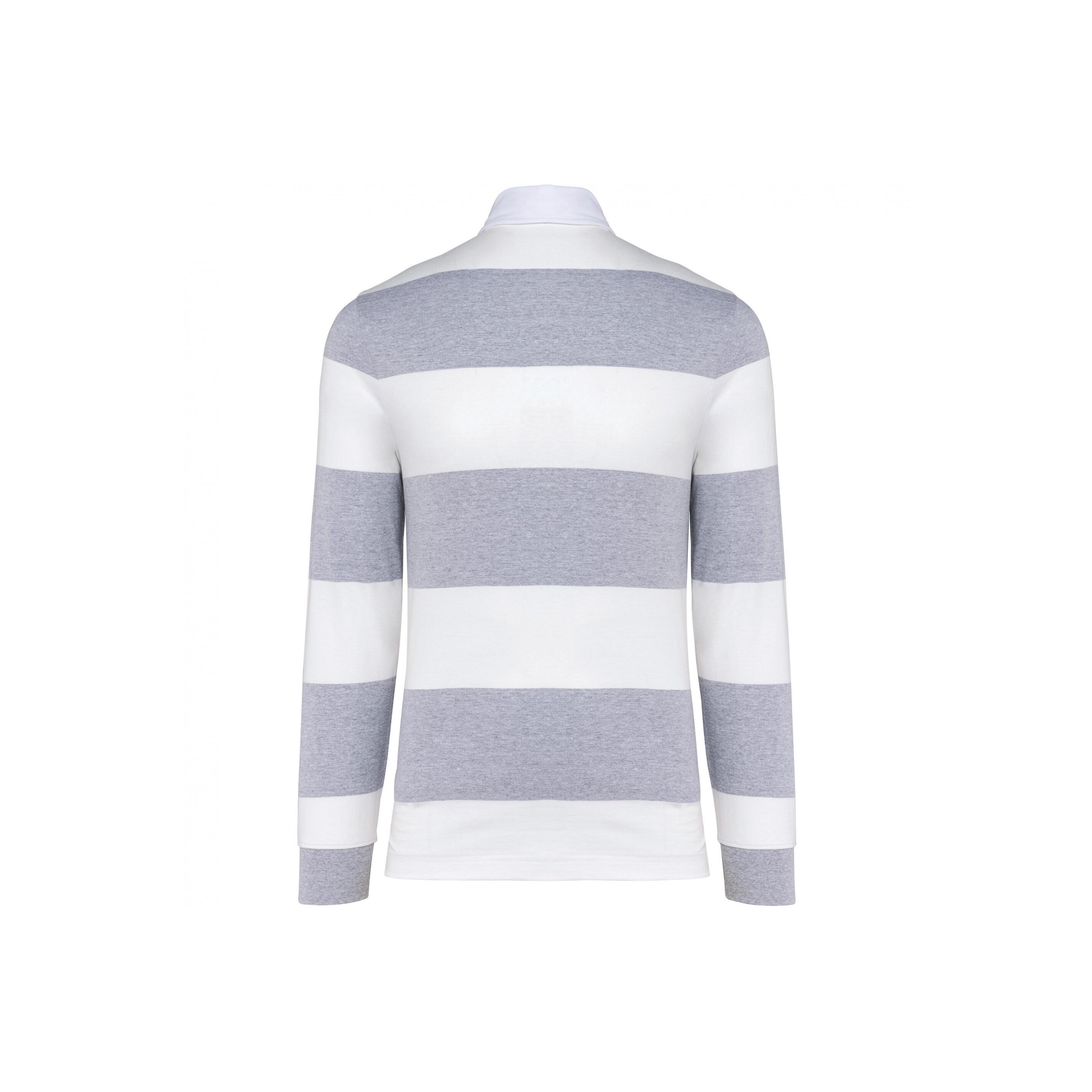 Kariban Gestreiftes Langarm Poloshirt