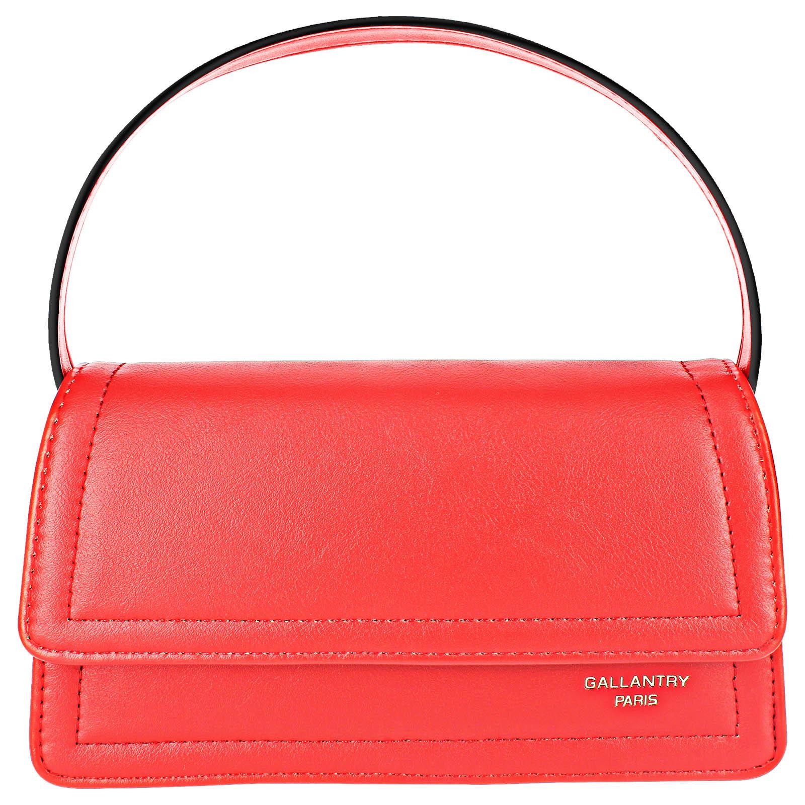Gallantry Glatte Handtasche aus Kunstleder in Rot