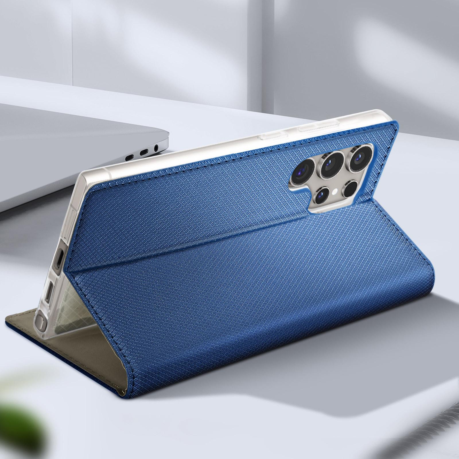 Avizar Samsung Galaxy S24 Ultra Book Cover Blau