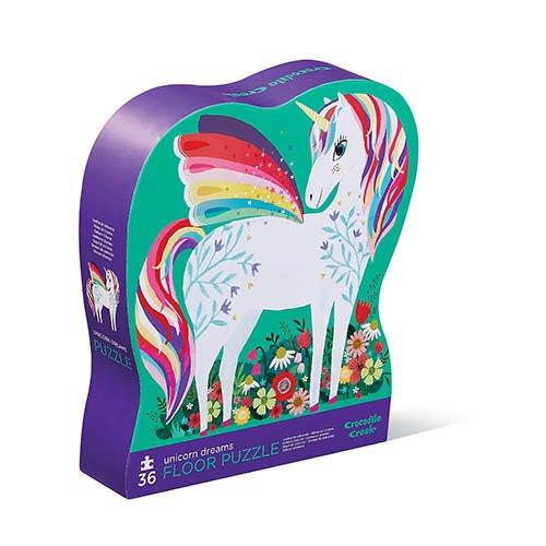 Crocodile Creek Shaped Puzzle 36pc / Unicorn Dreams