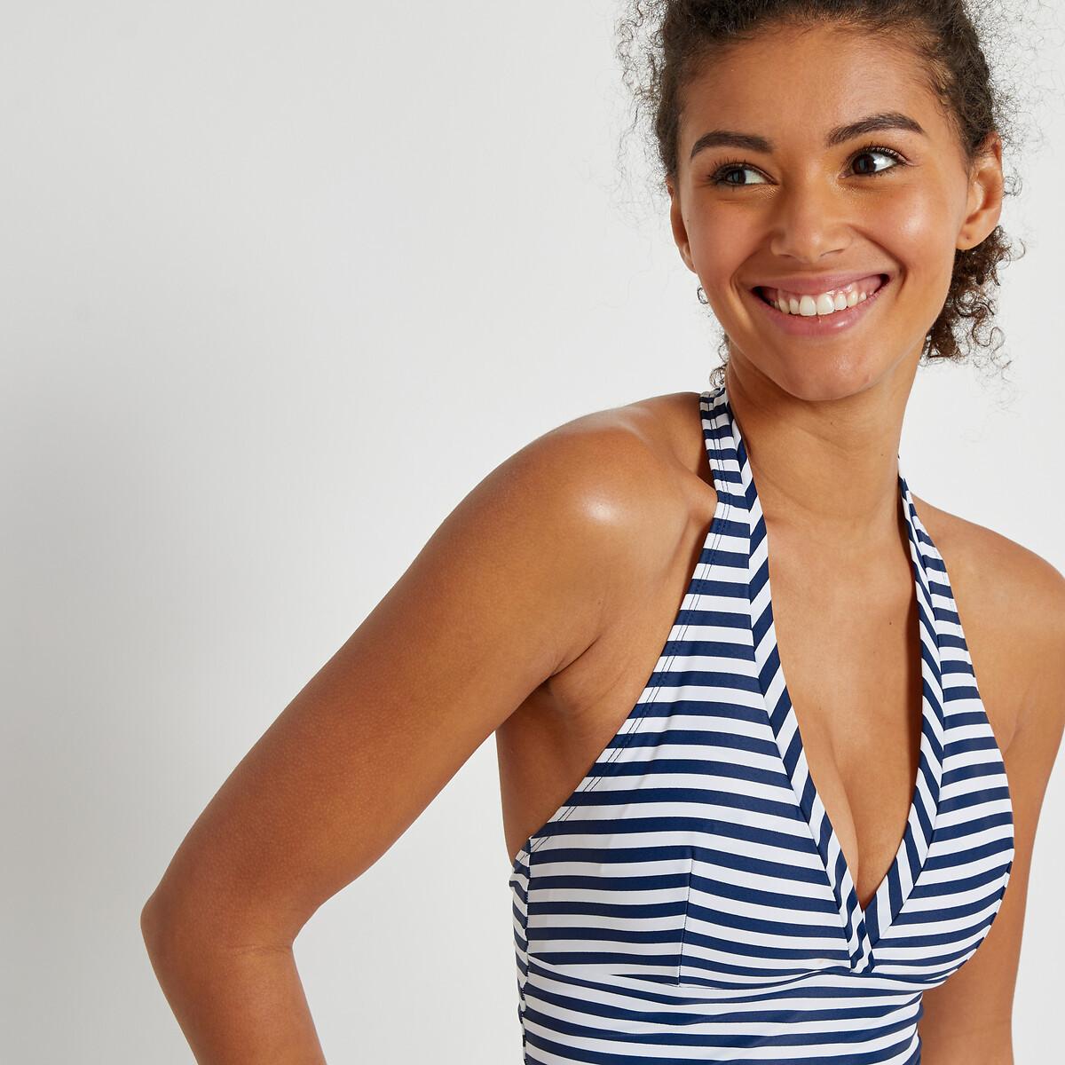 La Redoute Collections Gestreifter Badeanzug in Foulard-Form