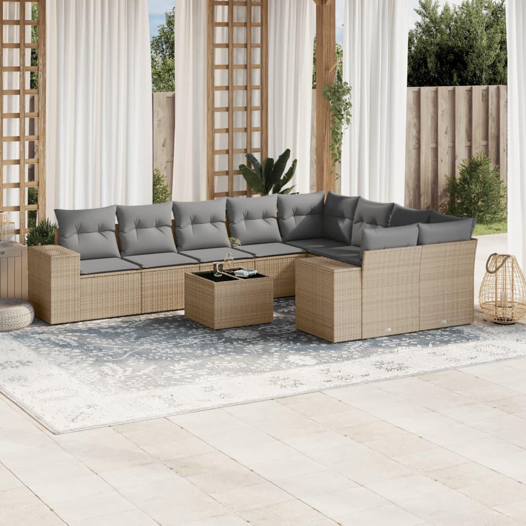 VidaXL Garten sofagarnitur poly-rattan